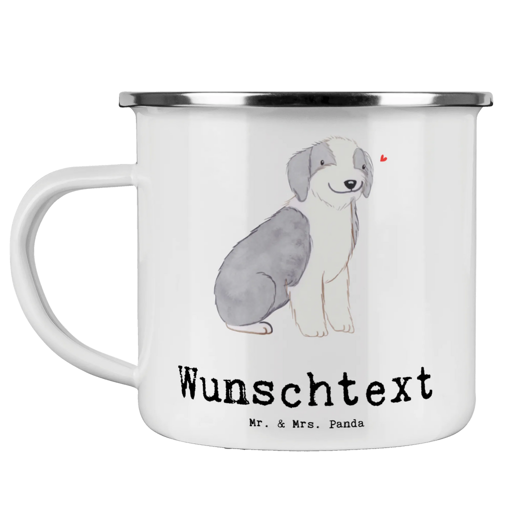 Personalised enamel cup Bearded Collie Lifesaver Dog, dog breed, purebred dog, dog owner, gift, animal lover, giving, puppy