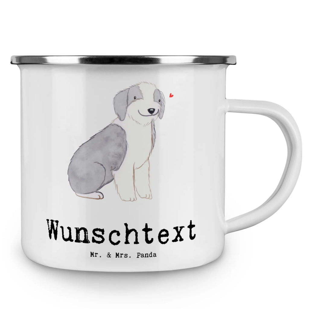 Personalised enamel cup Bearded Collie Lifesaver Dog, dog breed, purebred dog, dog owner, gift, animal lover, giving, puppy