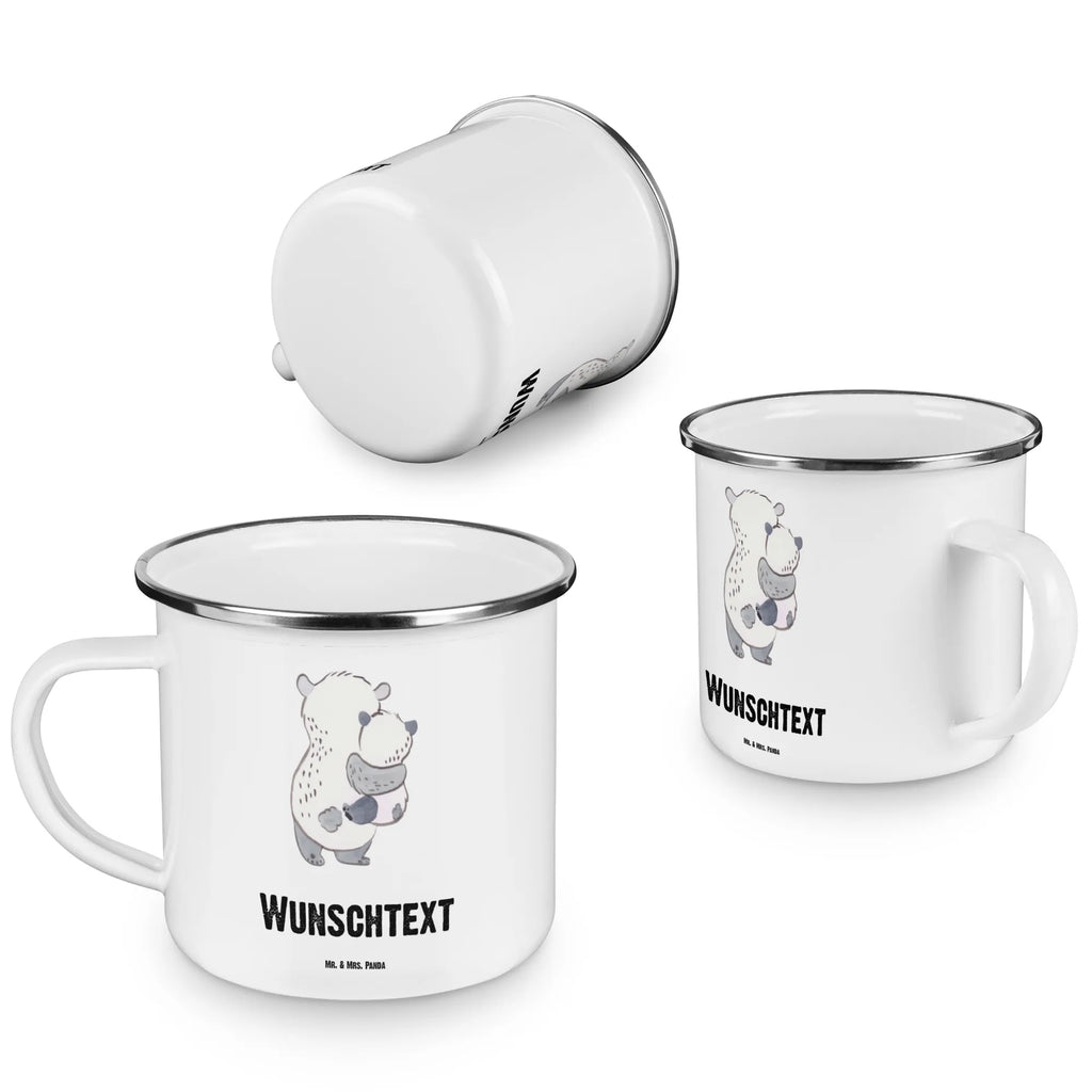 Personalised enamel cup panda Best foster parents in the world for, thank you, gift, giving, birthday, birthday present, gift idea, souvenir, make you happy, gift tip, adoption, mommy, daddy, foster parents, mom and dad, parents couple, family, dad, mom, foster child, parents