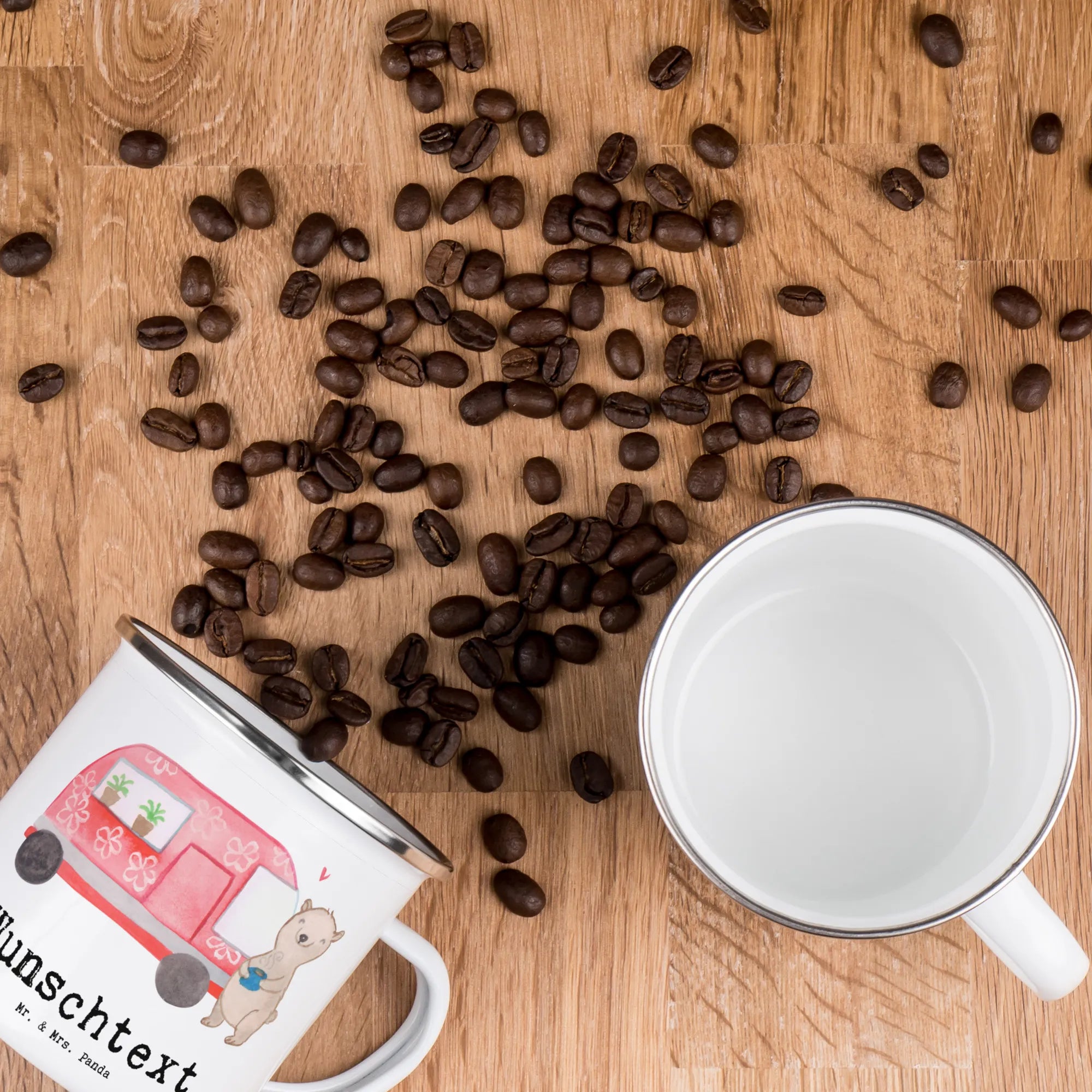 camping tasse personalisiert Personalisierte Emaille Tasse Bär Camper, Campingplatz, Urlaub, Zelten