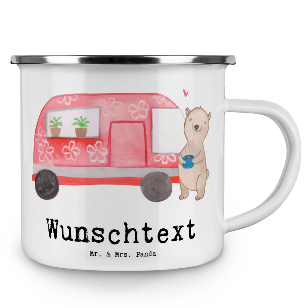 Personalisierte Emaille Tasse Bär Camper tassen bedrucken, personalisierte tassen, Emaille Tasse personalisiert, Campingtasse bedrucken, tasse selbst gestalten, personalisierte tasse, tasse bedrucken, Campingtasse personalisiert, Emaille Tasse mit Namen, Campinggeschirr personalsisert, tasse mit namen, Namenstasse, Geschenk, Sport, Sportart, Hobby, Schenken, Danke, Dankeschön, Auszeichnung, Gewinn, Sportler, Roadtrip, Wohnmobil, Campen, Camper, Urlaub, Campingplatz, Zelten