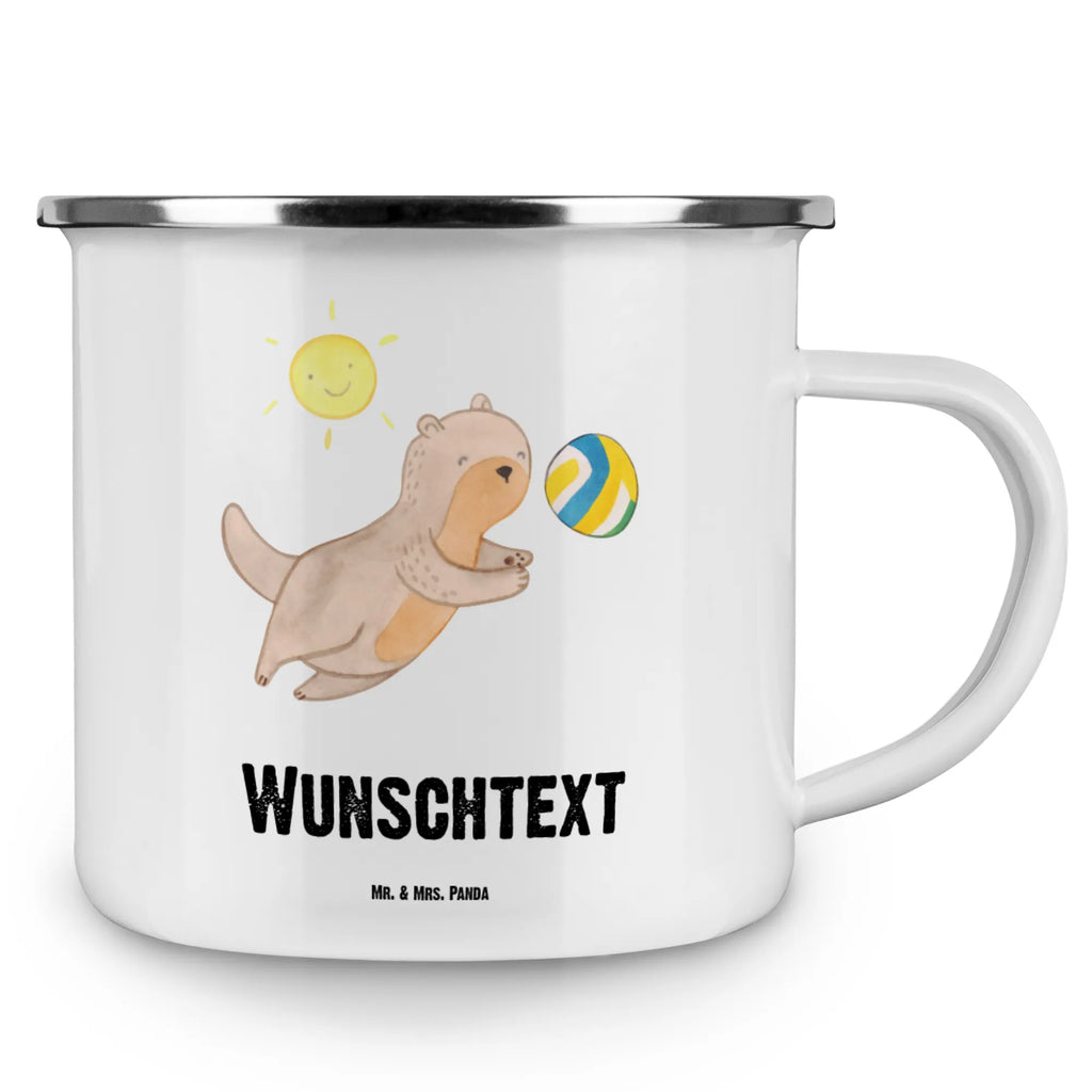Personalisierte Emaille Tasse Otter Beachvolleyball Campinggeschirr personalsisert, personalisierte tassen, tassen bedrucken, tasse mit namen, personalisierte tasse, Emaille Tasse mit Namen, Namenstasse, tasse bedrucken, Campingtasse bedrucken, Campingtasse personalisiert, tasse selbst gestalten, Emaille Tasse personalisiert, Geschenk, Sport, Sportart, Hobby, Schenken, Danke, Dankeschön, Auszeichnung, Gewinn, Sportler, Volleyball, Volleyballturnier, Ballsport, Beachvolleyball