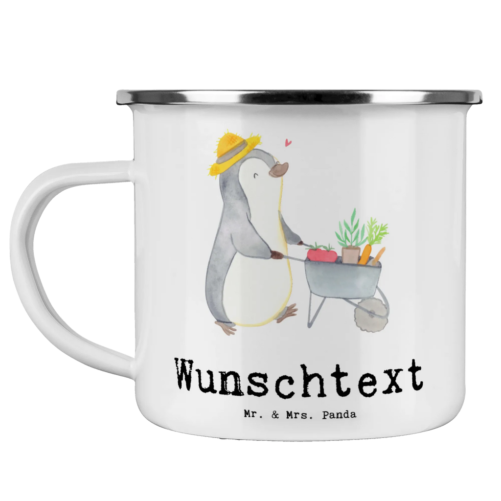 Personalisierte Emaille Tasse Pinguin Gartenarbeit tasse bedrucken, Campinggeschirr personalsisert, Namenstasse, Emaille Tasse mit Namen, Campingtasse bedrucken, personalisierte tasse, Emaille Tasse personalisiert, tasse selbst gestalten, tassen bedrucken, Campingtasse personalisiert, personalisierte tassen, tasse mit namen, Geschenk, Sport, Sportart, Hobby, Schenken, Danke, Dankeschön, Auszeichnung, Gewinn, Sportler, Urban gardening, Gartenarbeit, Gartenpflege, Gärtnern