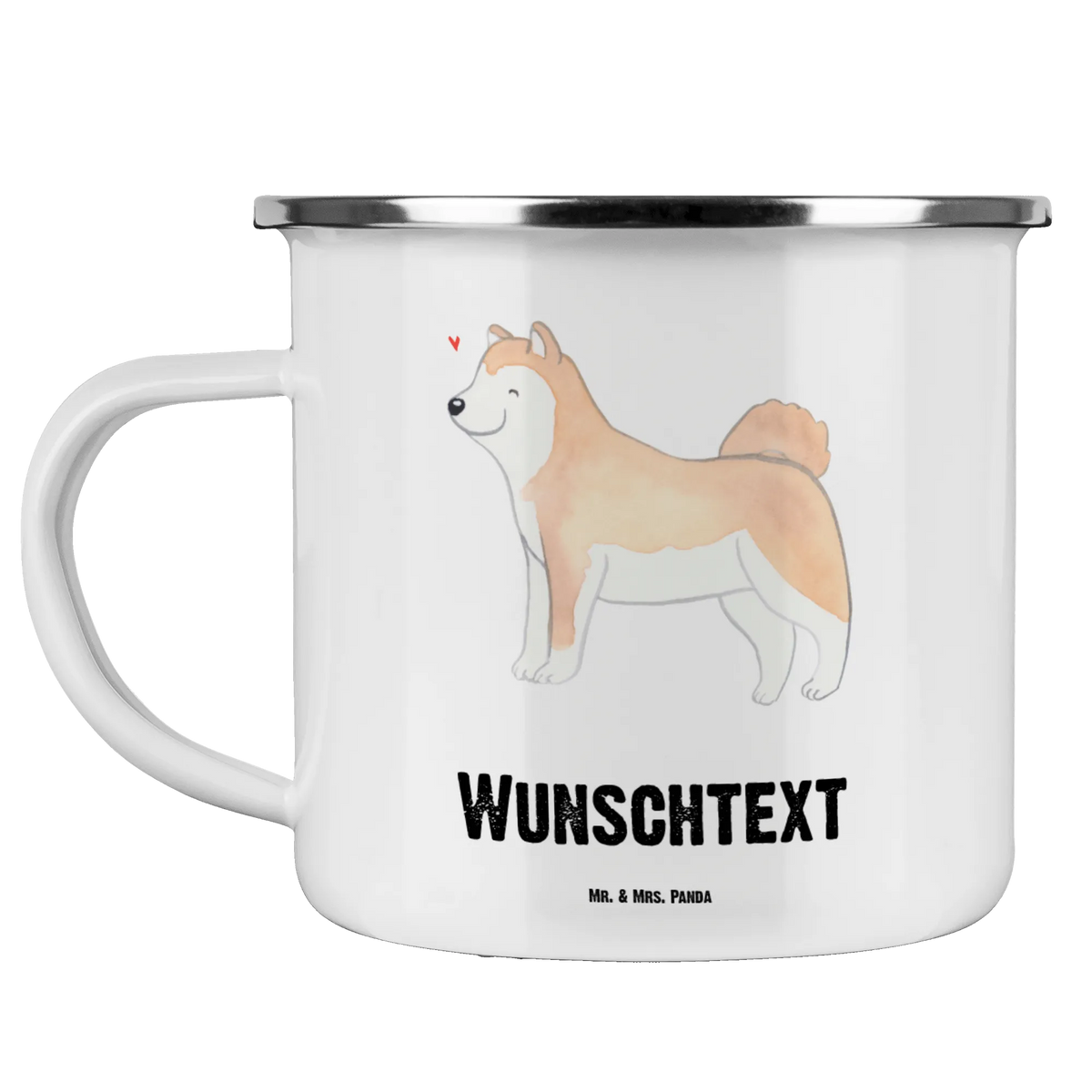 Personalised enamel cup Akita Inu Lifesaver Dog, dog breed, purebred dog, dog owner, gift, animal lover, giving, puppy