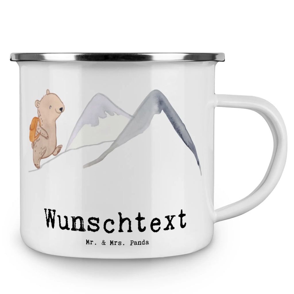 Personalised enamel cup bear Rockclimbing Gift, sport, hobby, giving, thank you, award, profit, athlete, trekking, alpinism, hiking, mountain sports, alpine hiking, Mountaineering