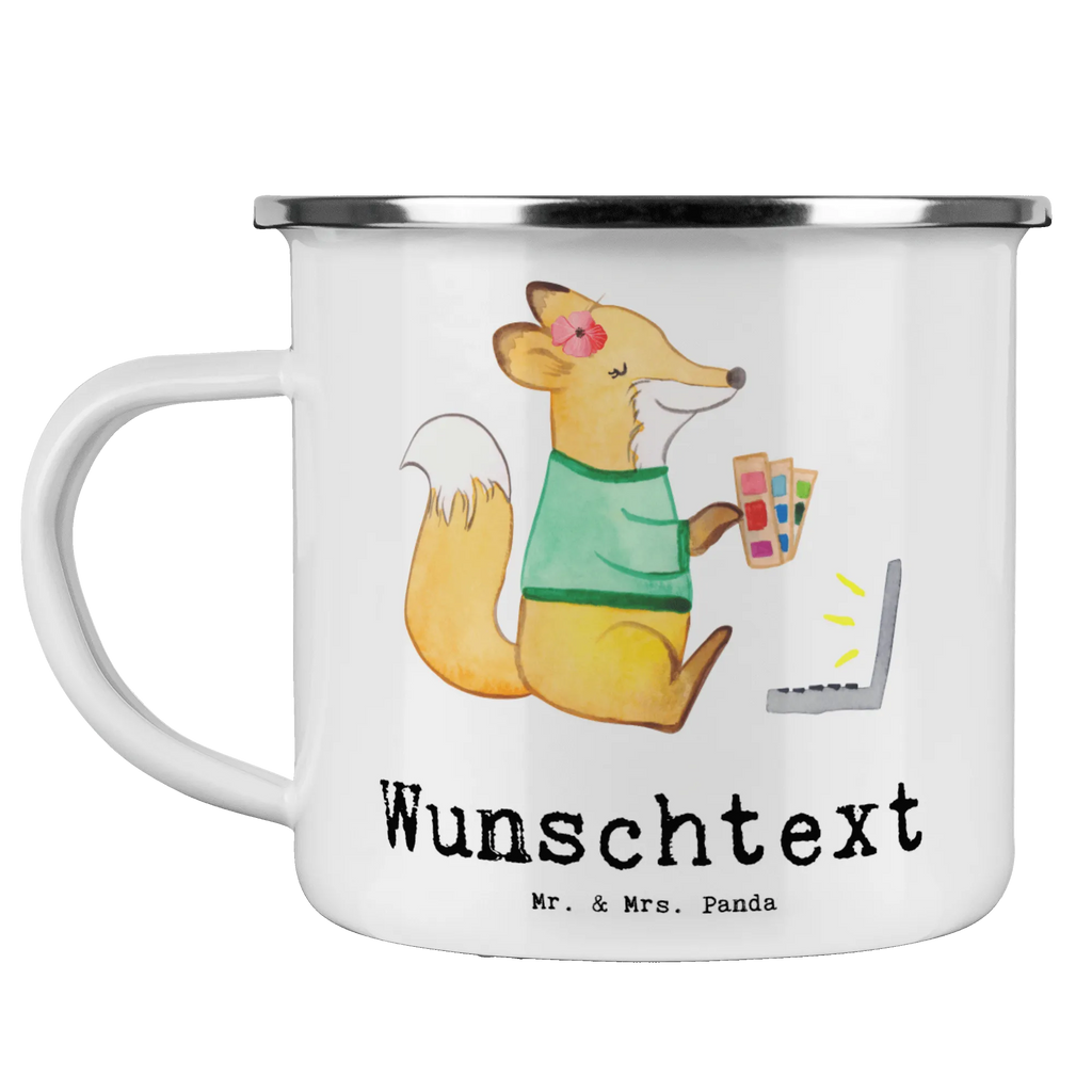 Personalised enamel cup graphic designer Heart gift, gift idea, best, farewell gift, passing exam, anniversary, retirement, promotion, job start, sayings, funny, profession