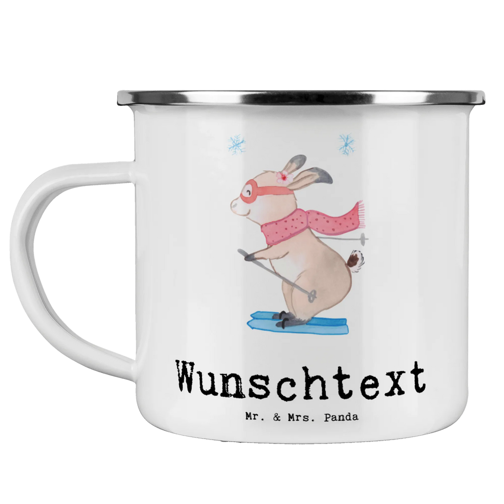 Personalisierte Emaille Tasse Hase Skifahren personalisierte tasse, Namenstasse, tasse bedrucken, Emaille Tasse mit Namen, Campingtasse bedrucken, tassen bedrucken, personalisierte tassen, tasse mit namen, tasse selbst gestalten, Campinggeschirr personalsisert, Emaille Tasse personalisiert, Campingtasse personalisiert, Geschenk, Sport, Sportart, Hobby, Schenken, Danke, Dankeschön, Auszeichnung, Gewinn, Sportler, Skiwettbewerb, Skisport, Skirennen, Ski fahren, Skifahren
