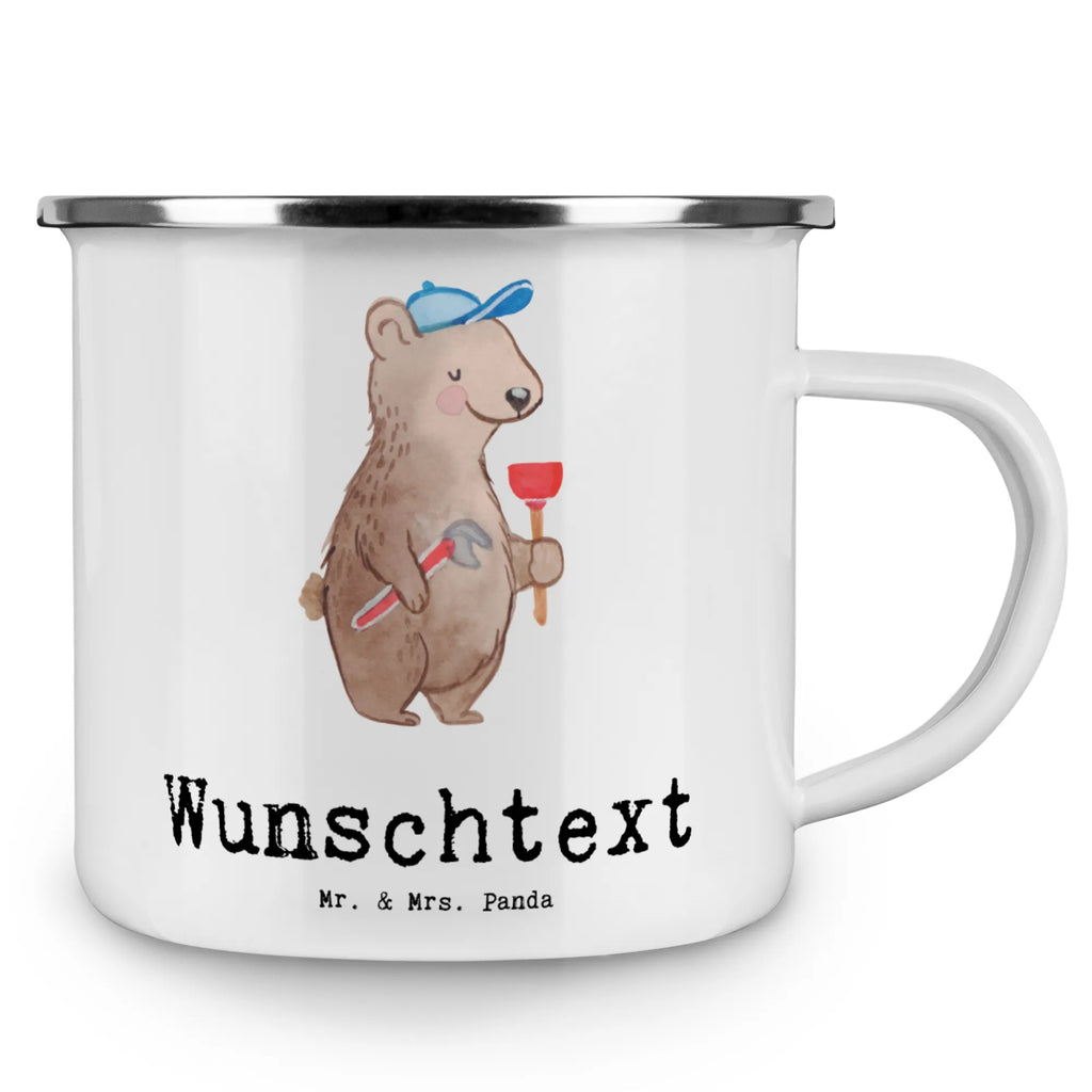 Personalised enamel cup Plumber Heart gift, gift idea, best, farewell gift, passing exam, anniversary, retirement, promotion, job start, sayings, funny, profession