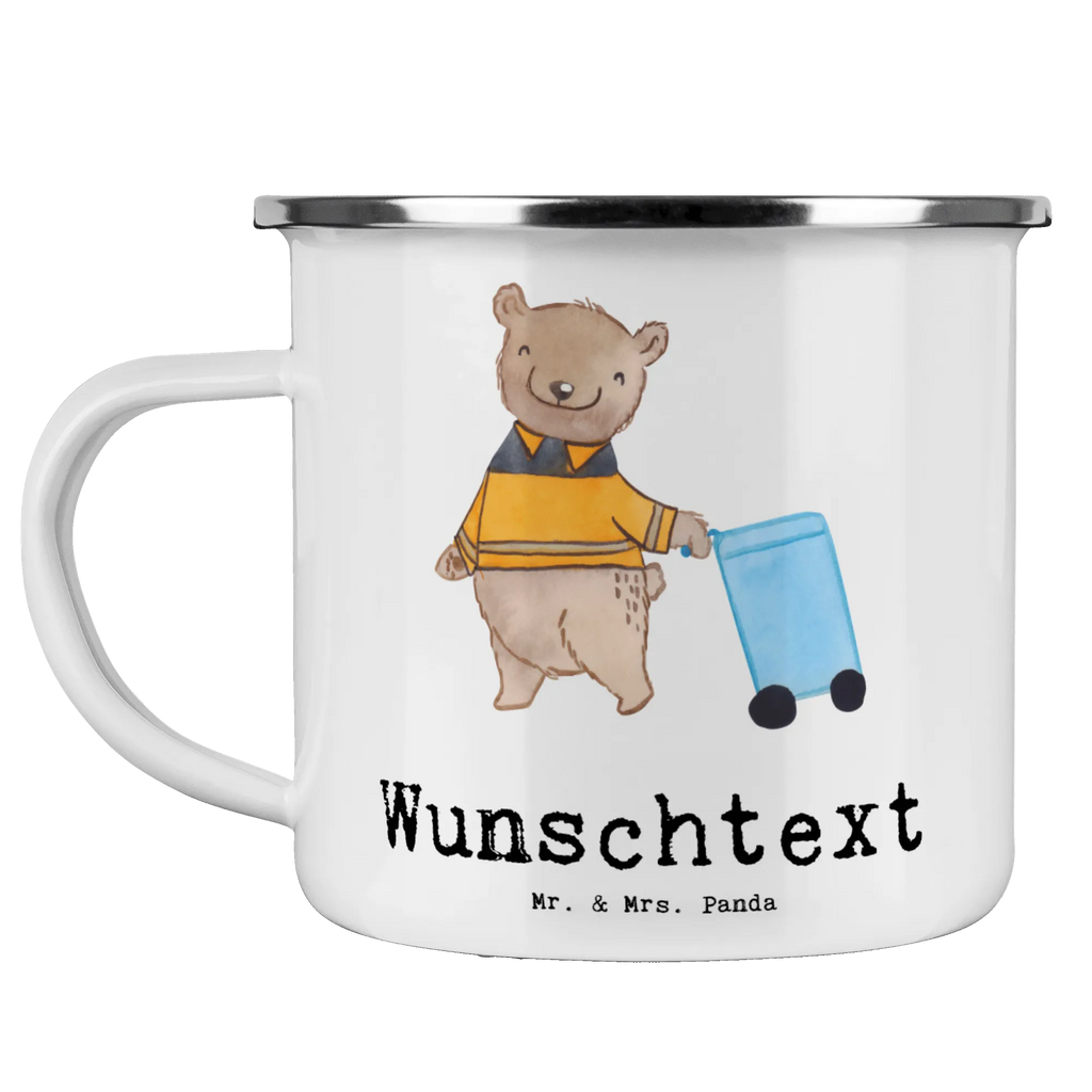 Personalisierte Emaille Tasse Müllwerker mit Herz Emaille Tasse mit Namen, tasse mit namen, personalisierte tasse, tasse selbst gestalten, Namenstasse, Emaille Tasse personalisiert, Campingtasse bedrucken, personalisierte tassen, tassen bedrucken, Campinggeschirr personalsisert, tasse bedrucken, Campingtasse personalisiert, Beruf, Ausbildung, Jubiläum, Abschied, Rente, Kollege, Kollegin, Geschenk, Schenken, Arbeitskollege, Mitarbeiter, Firma, Danke, Dankeschön, Kehrichtmann, Müllfahrer, Müllwerker, Müllentsorger, Müllmann, Fachkraft Kreislauf- und Abfallwirtschaft