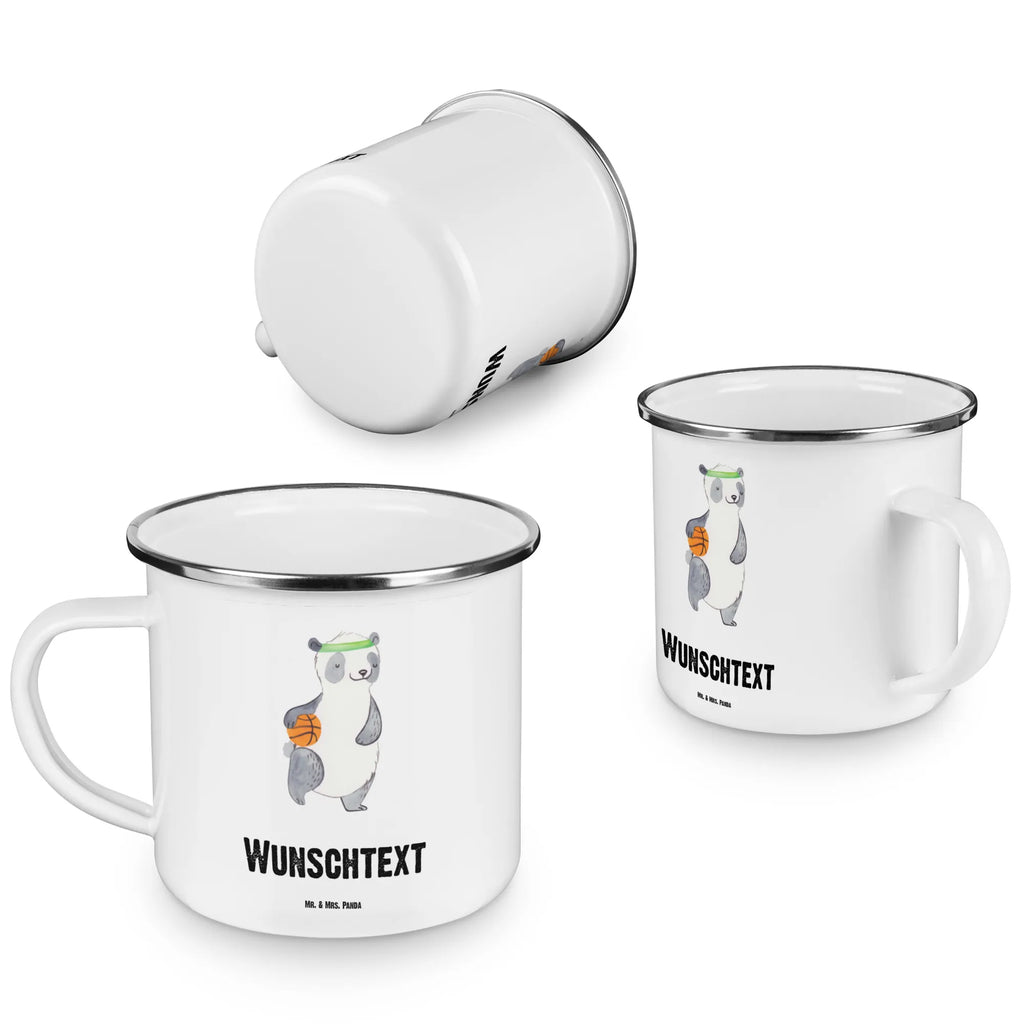 Personalisierte Emaille Tasse Panda Basketball tassen bedrucken, personalisierte tasse, Namenstasse, tasse bedrucken, Emaille Tasse mit Namen, Campingtasse bedrucken, personalisierte tassen, tasse mit namen, Emaille Tasse personalisiert, Campinggeschirr personalsisert, Campingtasse personalisiert, tasse selbst gestalten, Geschenk, Sport, Sportart, Hobby, Schenken, Danke, Dankeschön, Auszeichnung, Gewinn, Sportler, Basketball Verband, Basketball Verein, Basketball, Basketballplatz
