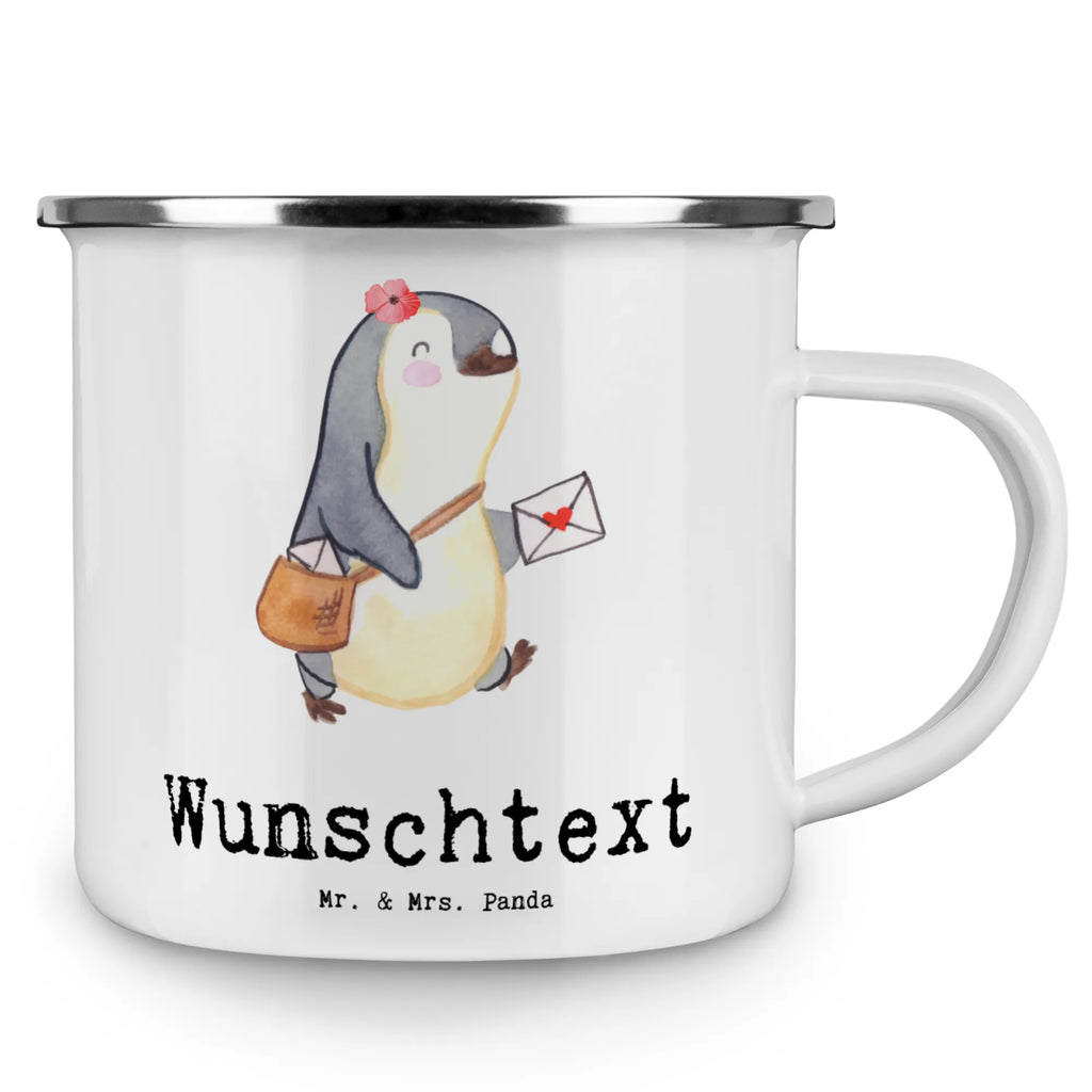Personalisierte Emaille Tasse Postbotin mit Herz personalisierte tassen, Campingtasse personalisiert, tassen bedrucken, Campinggeschirr personalsisert, personalisierte tasse, Emaille Tasse personalisiert, Campingtasse bedrucken, tasse bedrucken, tasse selbst gestalten, tasse mit namen, Emaille Tasse mit Namen, Namenstasse, Beruf, Ausbildung, Jubiläum, Abschied, Rente, Kollege, Kollegin, Geschenk, Schenken, Arbeitskollege, Mitarbeiter, Firma, Danke, Dankeschön, Briefträgerin, Postlerin, Postbotin, Briefzustellerin