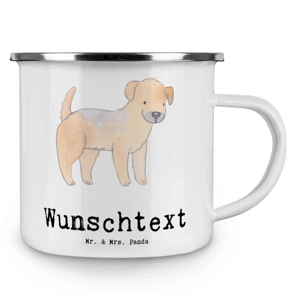 Personalised enamel cup Border Terrier Lifesaver Dog, dog breed, purebred dog, dog owner, gift, animal lover, giving, puppy