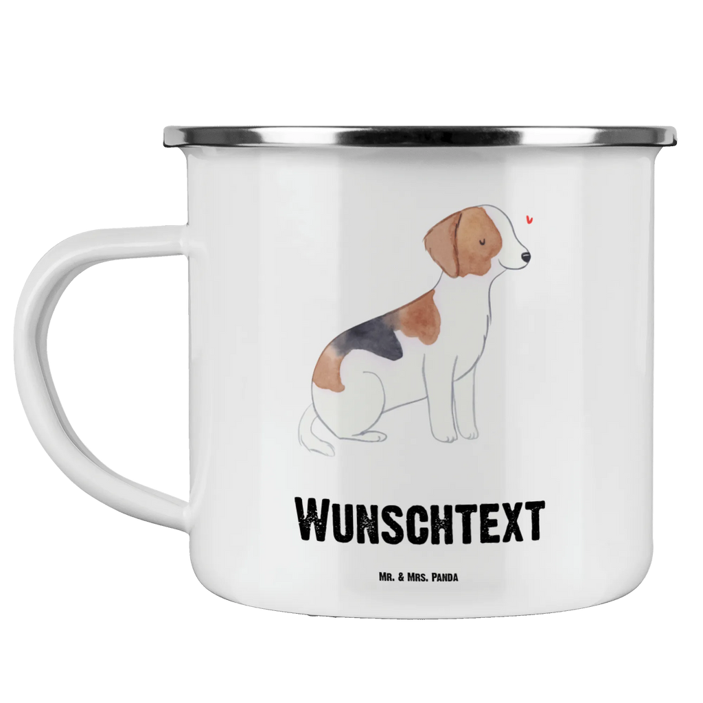 Personalised enamel cup Foxhound Lifesaver Dog, dog breed, purebred dog, dog owner, gift, animal lover, giving, puppy