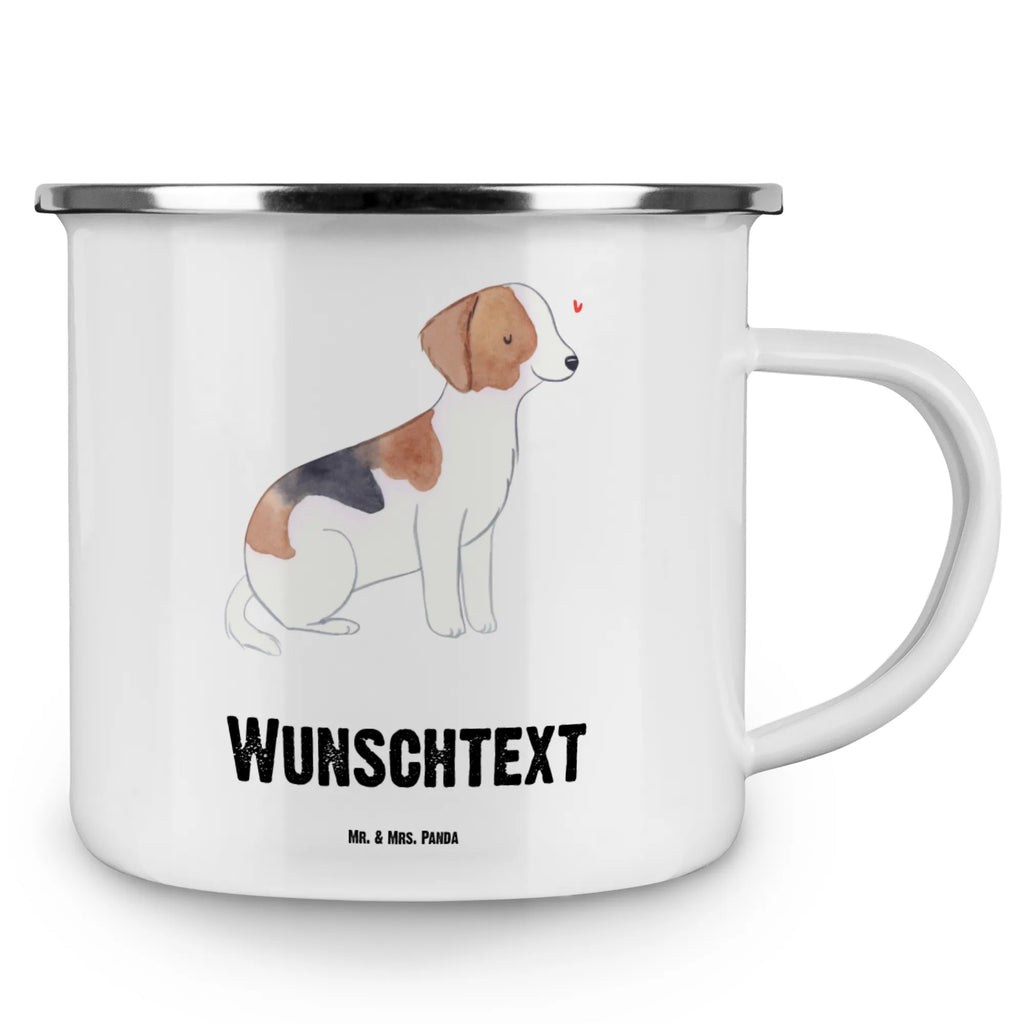 Personalised enamel cup Foxhound Lifesaver Dog, dog breed, purebred dog, dog owner, gift, animal lover, giving, puppy