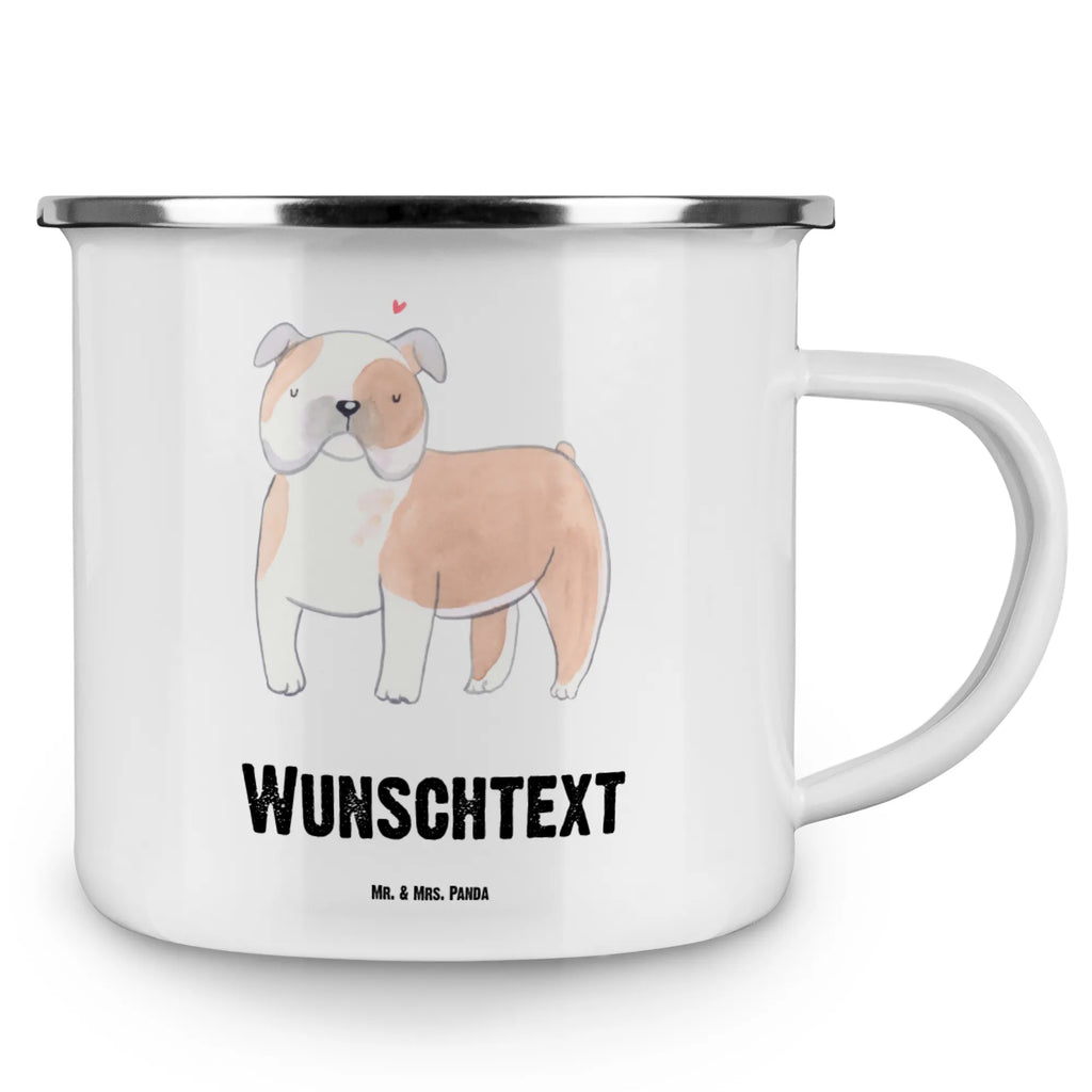 Spersonalizowany kubek emaliowany Angielski buldog Ratownik Pies, rasa psa, pies rasowy, właściciel psa, prezent, miłośnik zwierząt, dawanie, szczeniak