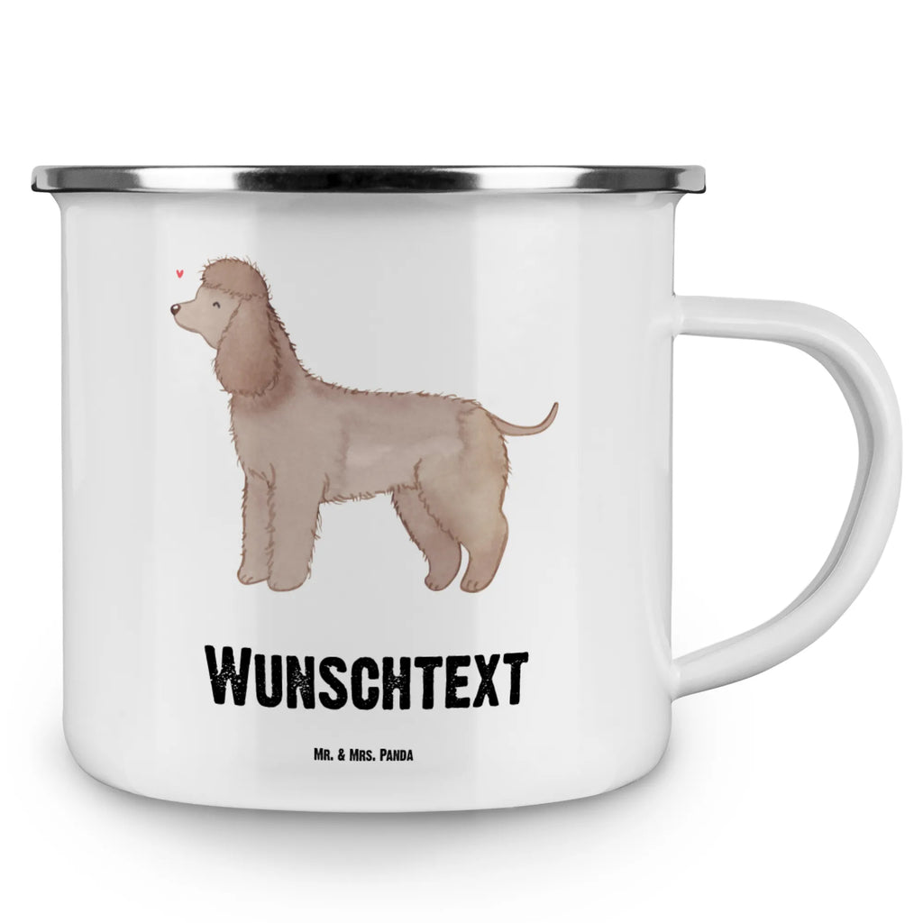 Personalisierte Emaille Tasse Irish Water Spaniel Lebensretter Namenstasse, Campinggeschirr personalsisert, tassen bedrucken, tasse mit namen, Campingtasse personalisiert, tasse bedrucken, personalisierte tasse, Emaille Tasse personalisiert, tasse selbst gestalten, Emaille Tasse mit Namen, Campingtasse bedrucken, personalisierte tassen, Hund, Hunderasse, Rassehund, Hundebesitzer, Geschenk, Tierfreund, Schenken, Welpe, Irish Water Spaniel, Jagdhund