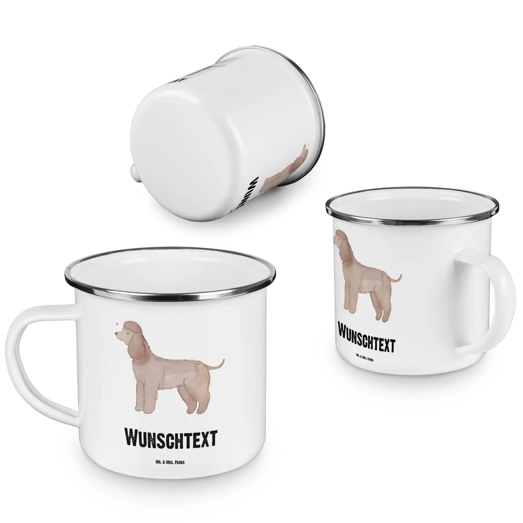 Personalisierte Emaille Tasse Irish Water Spaniel Lebensretter Namenstasse, Campinggeschirr personalsisert, tassen bedrucken, tasse mit namen, Campingtasse personalisiert, tasse bedrucken, personalisierte tasse, Emaille Tasse personalisiert, tasse selbst gestalten, Emaille Tasse mit Namen, Campingtasse bedrucken, personalisierte tassen, Hund, Hunderasse, Rassehund, Hundebesitzer, Geschenk, Tierfreund, Schenken, Welpe, Irish Water Spaniel, Jagdhund