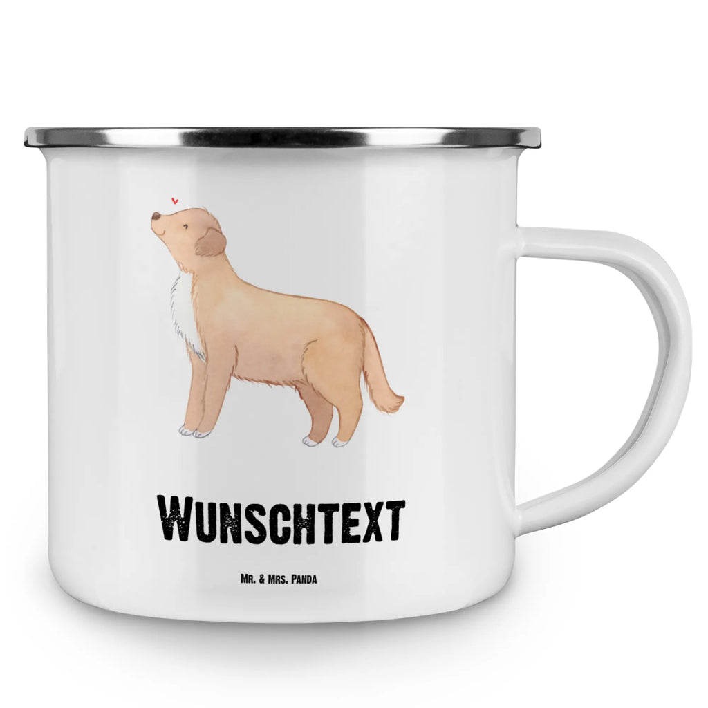 Personalisierte Emaille Tasse Nova Scotia Duck Lebensretter Campinggeschirr personalsisert, tassen bedrucken, personalisierte tasse, personalisierte tassen, Campingtasse personalisiert, Emaille Tasse mit Namen, tasse mit namen, Campingtasse bedrucken, tasse bedrucken, Emaille Tasse personalisiert, Namenstasse, tasse selbst gestalten, Hund, Hunderasse, Rassehund, Hundebesitzer, Geschenk, Tierfreund, Schenken, Welpe, Nova Scotia Duck Tolling Retriever, Retriever