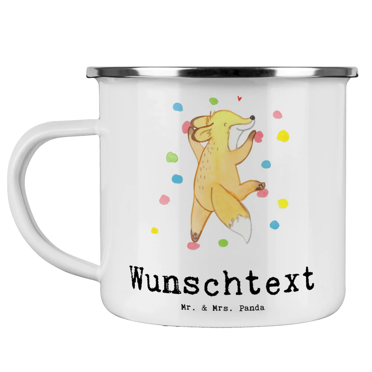 Personalised enamel cup Fox bouldering Gift, sport, hobby, giving, thank you, award, profit, athlete, bouldering, climbing, bouldering hall, climbing hall