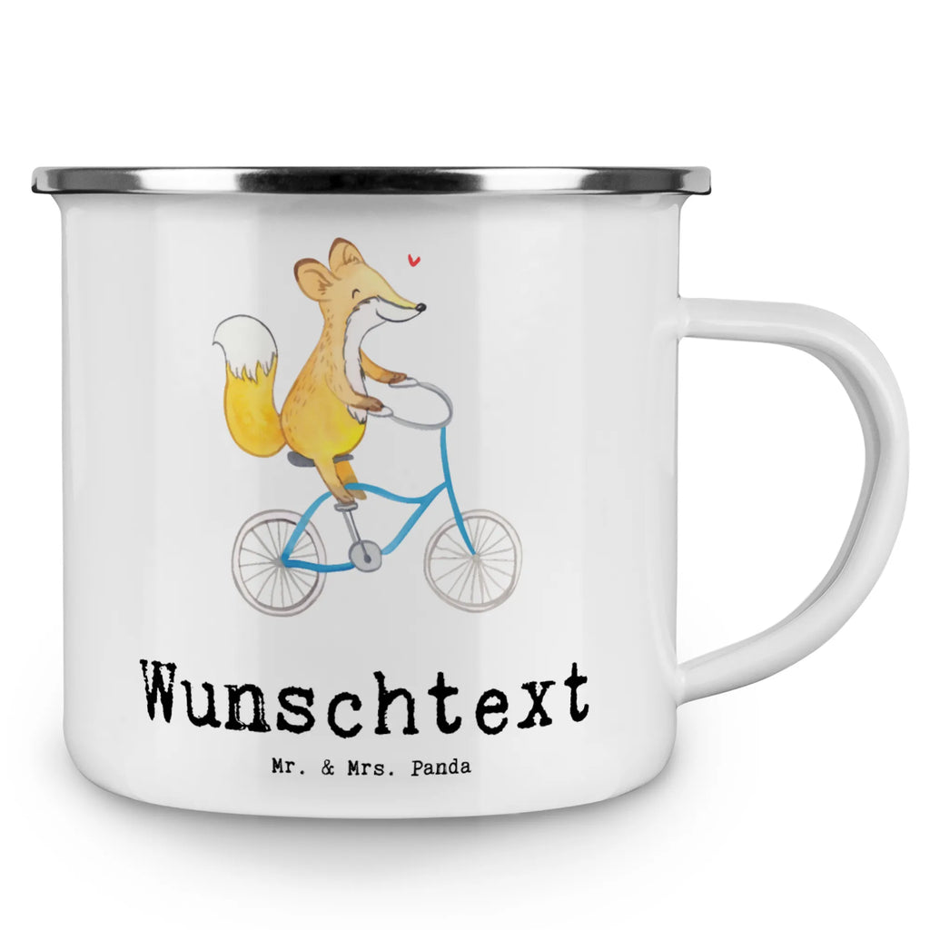 Personalisierte Emaille Tasse Fuchs Fahrrad fahren personalisierte tassen, Emaille Tasse mit Namen, tassen bedrucken, tasse mit namen, tasse selbst gestalten, personalisierte tasse, Campinggeschirr personalsisert, Emaille Tasse personalisiert, tasse bedrucken, Namenstasse, Campingtasse personalisiert, Campingtasse bedrucken, Geschenk, Sport, Sportart, Hobby, Schenken, Danke, Dankeschön, Auszeichnung, Gewinn, Sportler, Trekking, Mountainbiking, Radsport, Fahrrad fahren, Radeln