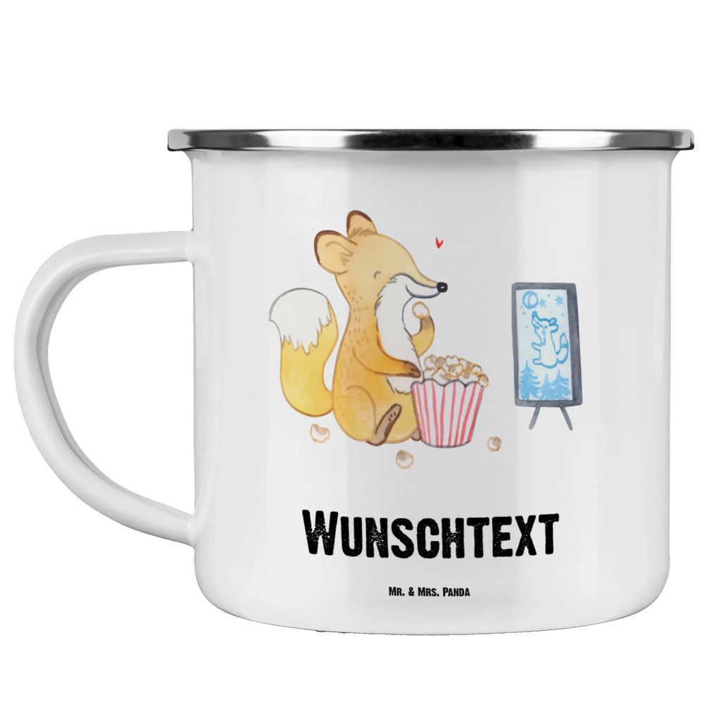 Personalisierte Emaille Tasse Fuchs Filme gucken tassen bedrucken, Namenstasse, Emaille Tasse mit Namen, Campingtasse personalisiert, tasse selbst gestalten, tasse mit namen, personalisierte tassen, personalisierte tasse, Campingtasse bedrucken, Emaille Tasse personalisiert, Campinggeschirr personalsisert, tasse bedrucken, Geschenk, Sport, Sportart, Hobby, Schenken, Danke, Dankeschön, Auszeichnung, Gewinn, Sportler, Fernsehen, Kino, Filme gucken, Filmabend, TV