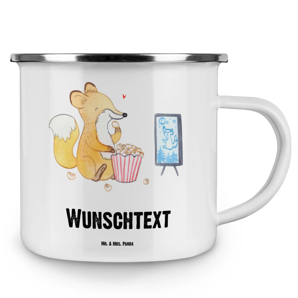 Personalisierte Emaille Tasse Fuchs Filme gucken tassen bedrucken, Namenstasse, Emaille Tasse mit Namen, Campingtasse personalisiert, tasse selbst gestalten, tasse mit namen, personalisierte tassen, personalisierte tasse, Campingtasse bedrucken, Emaille Tasse personalisiert, Campinggeschirr personalsisert, tasse bedrucken, Geschenk, Sport, Sportart, Hobby, Schenken, Danke, Dankeschön, Auszeichnung, Gewinn, Sportler, Fernsehen, Kino, Filme gucken, Filmabend, TV