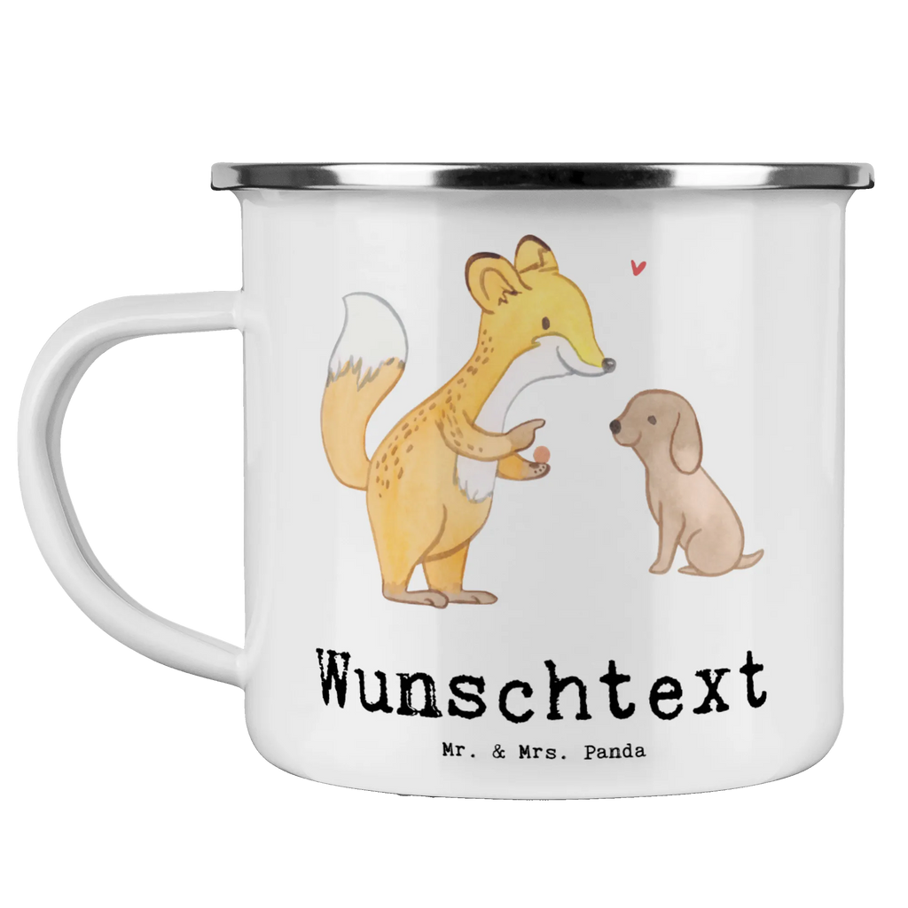 Personalisierte Emaille Tasse Fuchs Hundetraining Emaille Tasse personalisiert, Campingtasse bedrucken, Campingtasse personalisiert, Emaille Tasse mit Namen, Namenstasse, tasse bedrucken, personalisierte tassen, Campinggeschirr personalsisert, personalisierte tasse, tasse selbst gestalten, tassen bedrucken, tasse mit namen, Geschenk, Sport, Sportart, Hobby, Schenken, Danke, Dankeschön, Auszeichnung, Gewinn, Sportler, Hundetraining, Hundeerziehung, Welpenschule, Hundeprüfung, Hundeschule