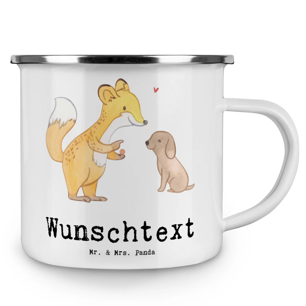 Personalisierte Emaille Tasse Fuchs Hundetraining Emaille Tasse personalisiert, Campingtasse bedrucken, Campingtasse personalisiert, Emaille Tasse mit Namen, Namenstasse, tasse bedrucken, personalisierte tassen, Campinggeschirr personalsisert, personalisierte tasse, tasse selbst gestalten, tassen bedrucken, tasse mit namen, Geschenk, Sport, Sportart, Hobby, Schenken, Danke, Dankeschön, Auszeichnung, Gewinn, Sportler, Hundetraining, Hundeerziehung, Welpenschule, Hundeprüfung, Hundeschule