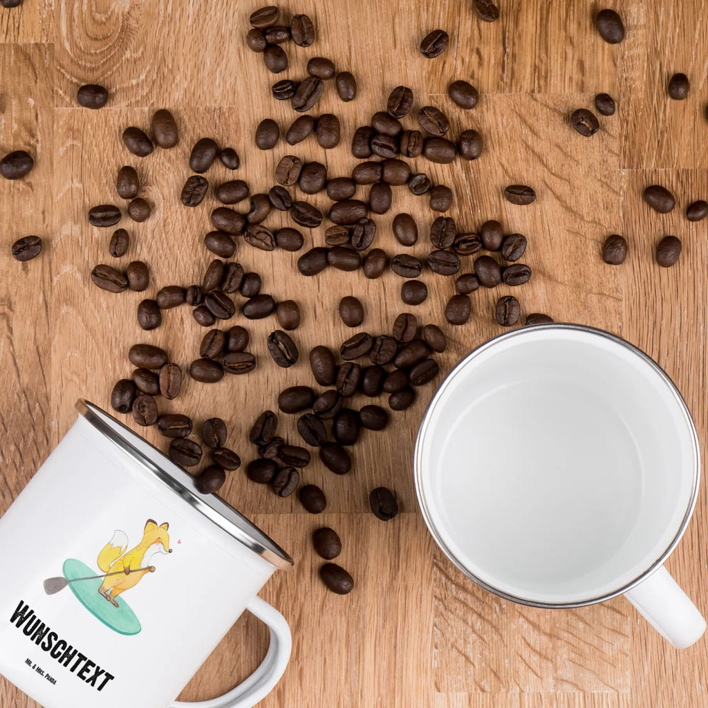 Personalisierte Emaille Tasse Fuchs Stand Up Paddling Emaille Tasse mit Namen, Namenstasse, personalisierte tasse, tasse selbst gestalten, Emaille Tasse personalisiert, Campinggeschirr personalsisert, Campingtasse bedrucken, tasse mit namen, personalisierte tassen, tasse bedrucken, tassen bedrucken, Campingtasse personalisiert, Geschenk, Sport, Sportart, Hobby, Schenken, Danke, Dankeschön, Auszeichnung, Gewinn, Sportler, SUB, Stand up paddle, subben, Stand Up Paddling, Paddle Boarding
