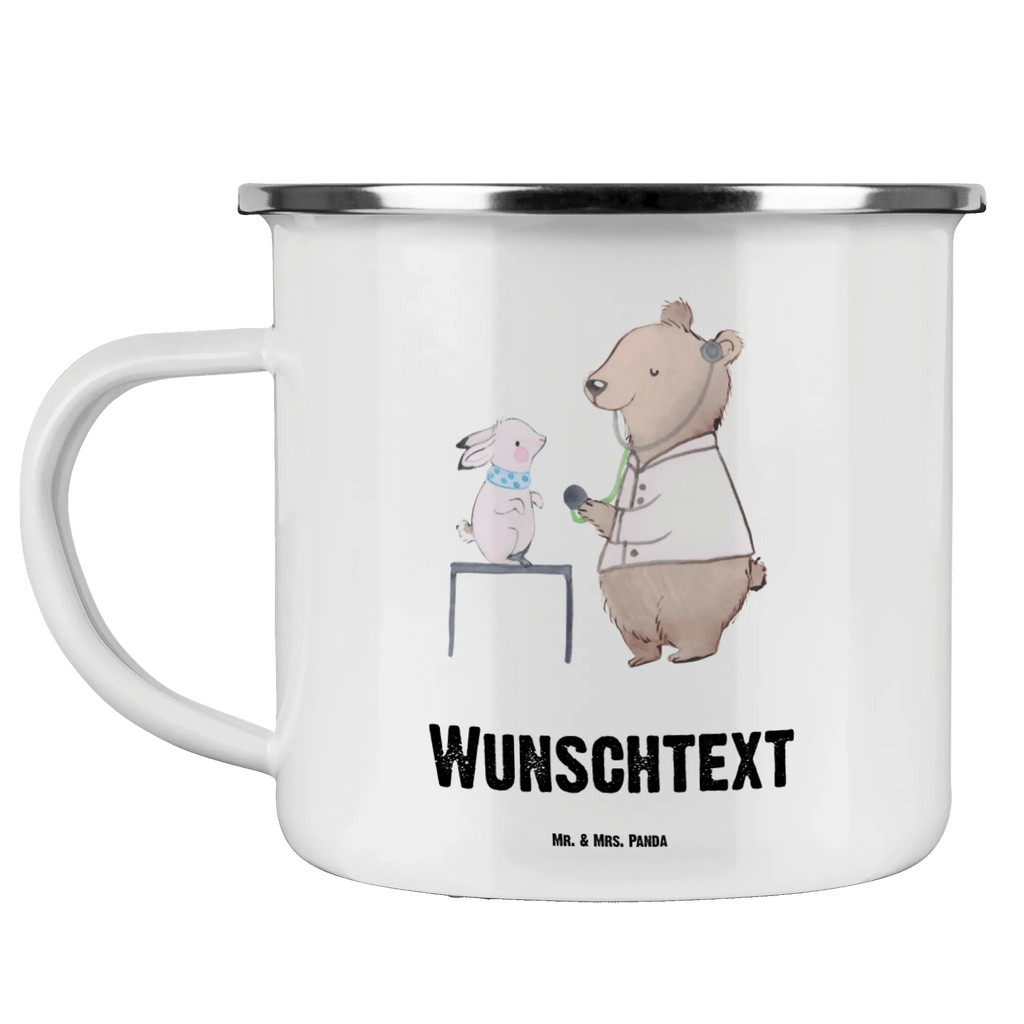 Spersonalizowany kubek emaliowany terapeuta zwierząt serce Zawód, Wykształcenie, Jubileusz, Pożegnanie, Emerytura, Kolega, Koleżanka, Prezent, Dawać, Pracownik, Współpracownik, Firma, Dziękuję, Dziękuję bardzo