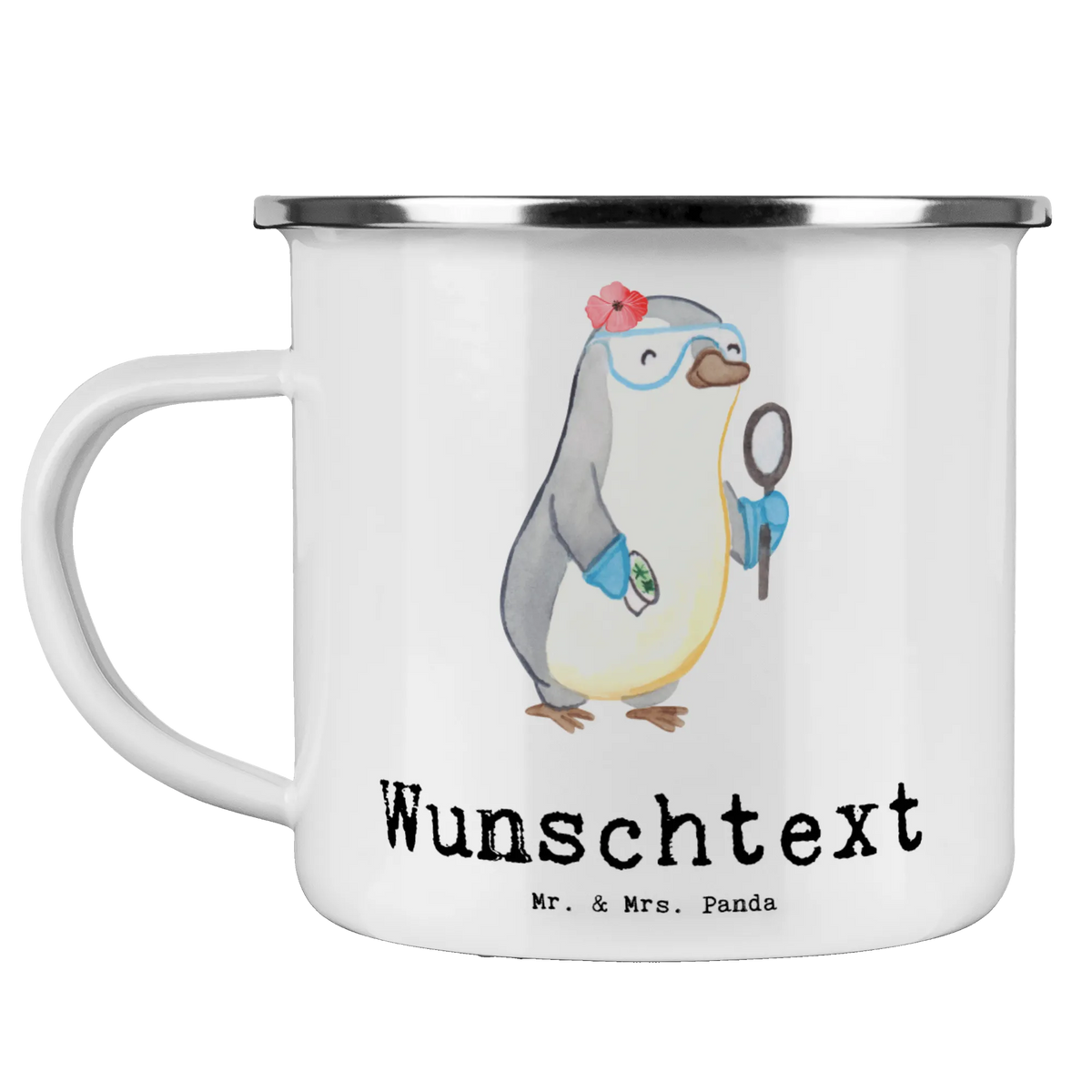 Personalised enamel cup biologist Heart gift, gift idea, best, farewell gift, passing exam, anniversary, retirement, promotion, job start, sayings, funny, profession
