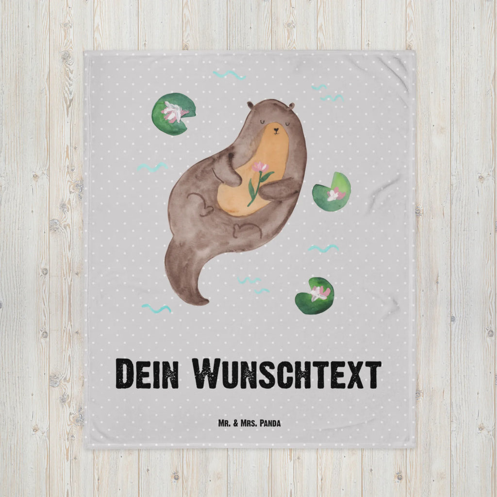 Kocyk dla niemowląt z imieniem wydra lilia wodna Kuna, wydra, morska wydra