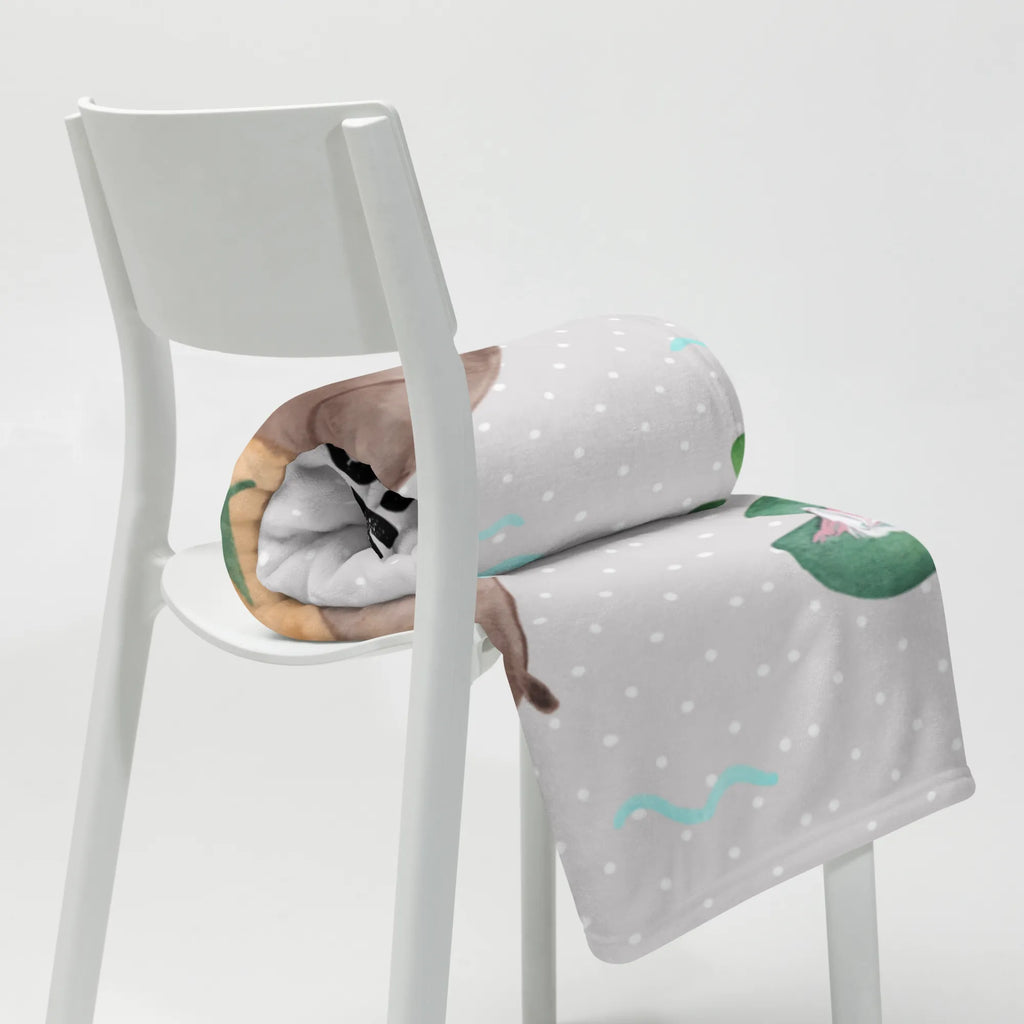 Kocyk dla niemowląt z imieniem wydra lilia wodna Kuna, wydra, morska wydra