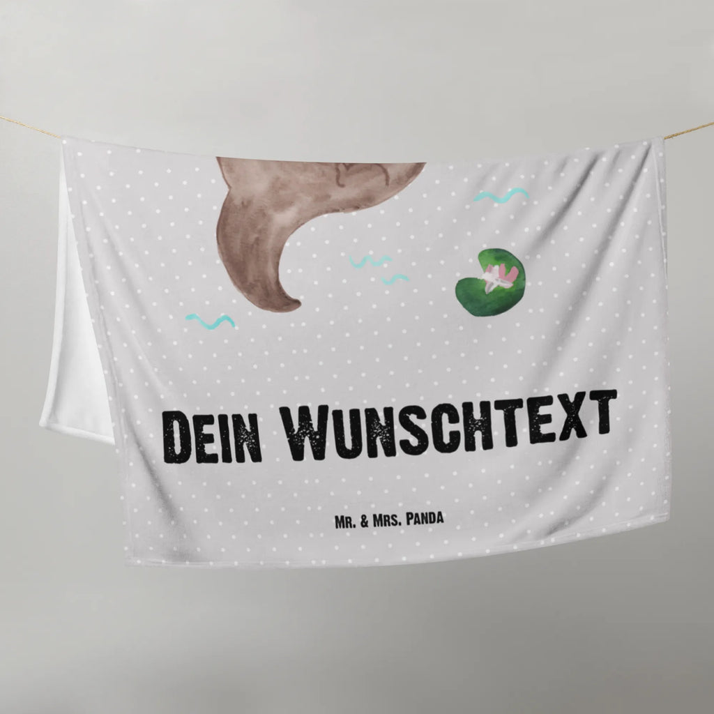 Kocyk dla niemowląt z imieniem wydra lilia wodna Kuna, wydra, morska wydra