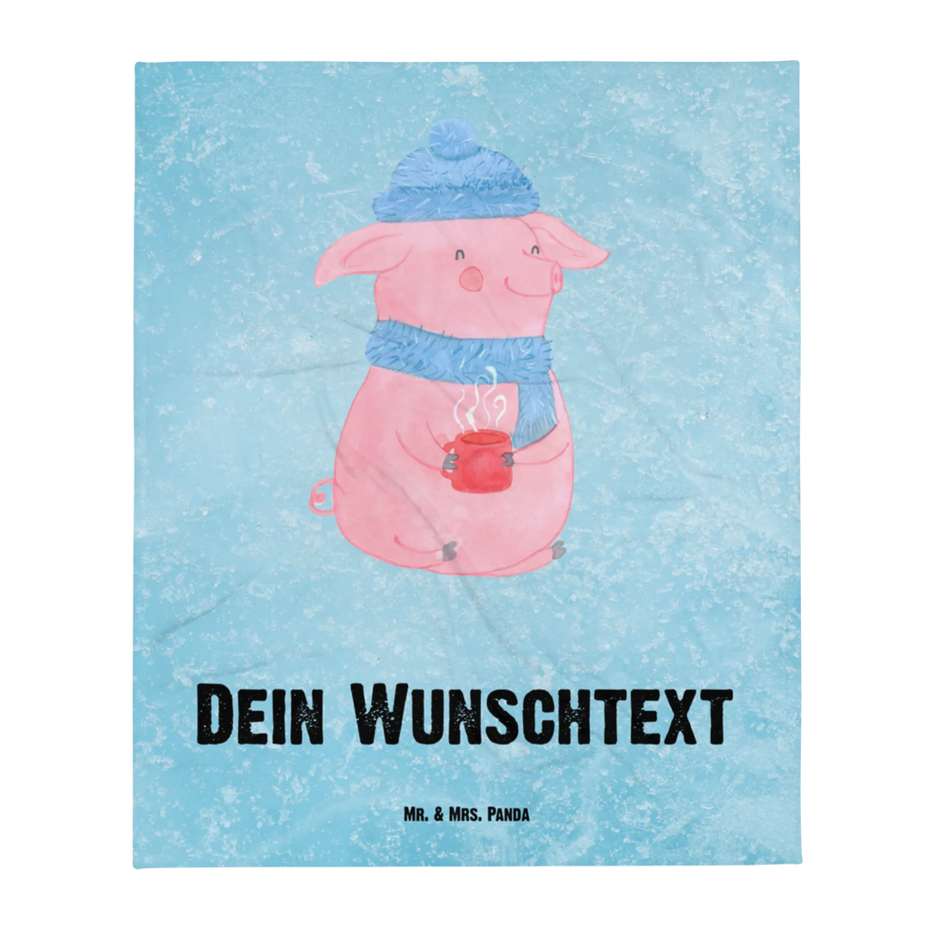 Baby blanket with name Pig Mulled wine Winter, Christmas, Christmas time, snow, mulled pig, punch, mulled wine, Christmas market