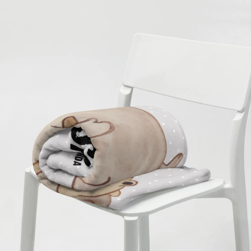 Kocyk dla niemowląt z imieniem Tata Niedźwiedź Rodzina, Dzień Ojca, Dzień Matki, brat, siostra, mama, tata, babcia, dziadek