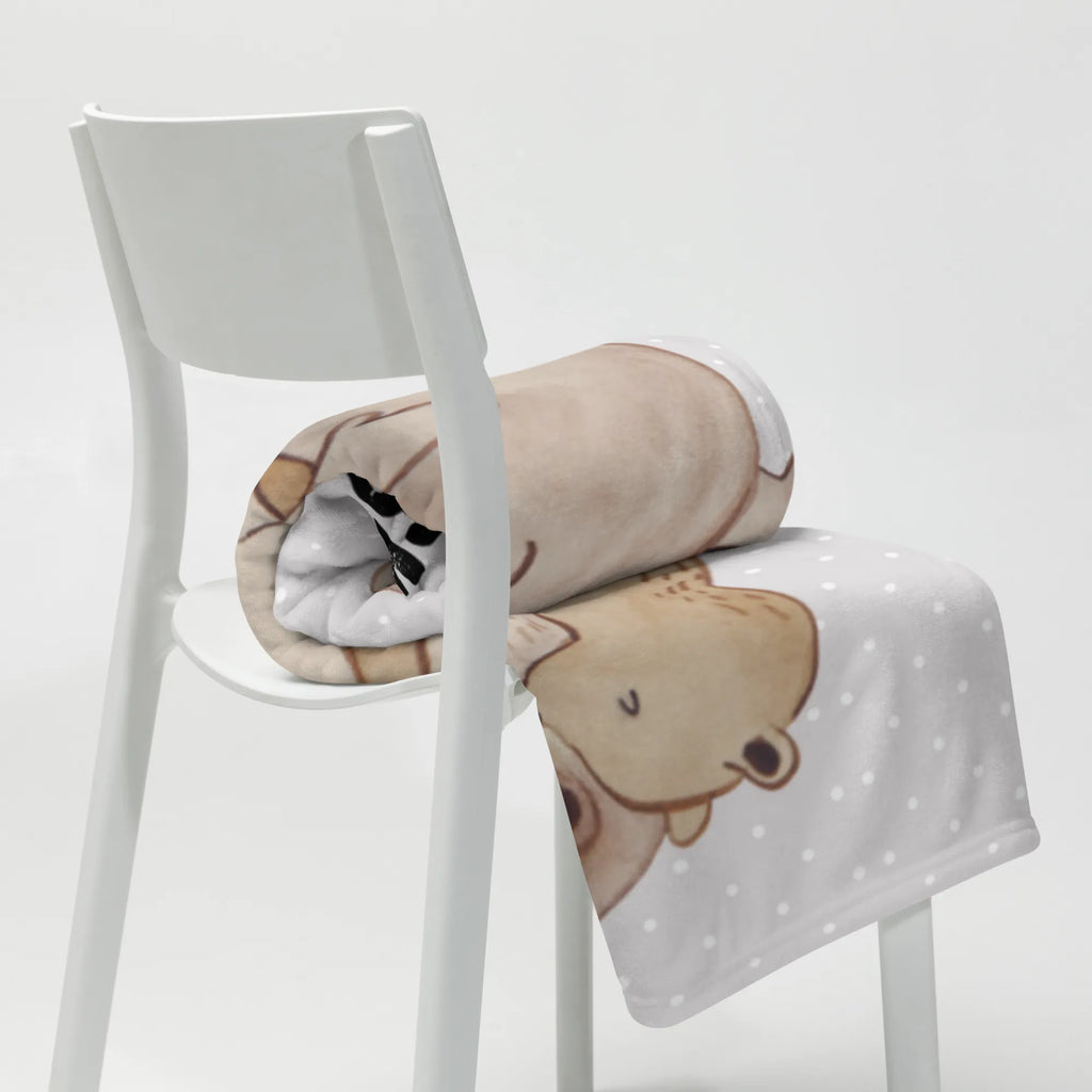 Kocyk dla niemowląt z imieniem Tata Niedźwiedź Rodzina, Dzień Ojca, Dzień Matki, brat, siostra, mama, tata, babcia, dziadek