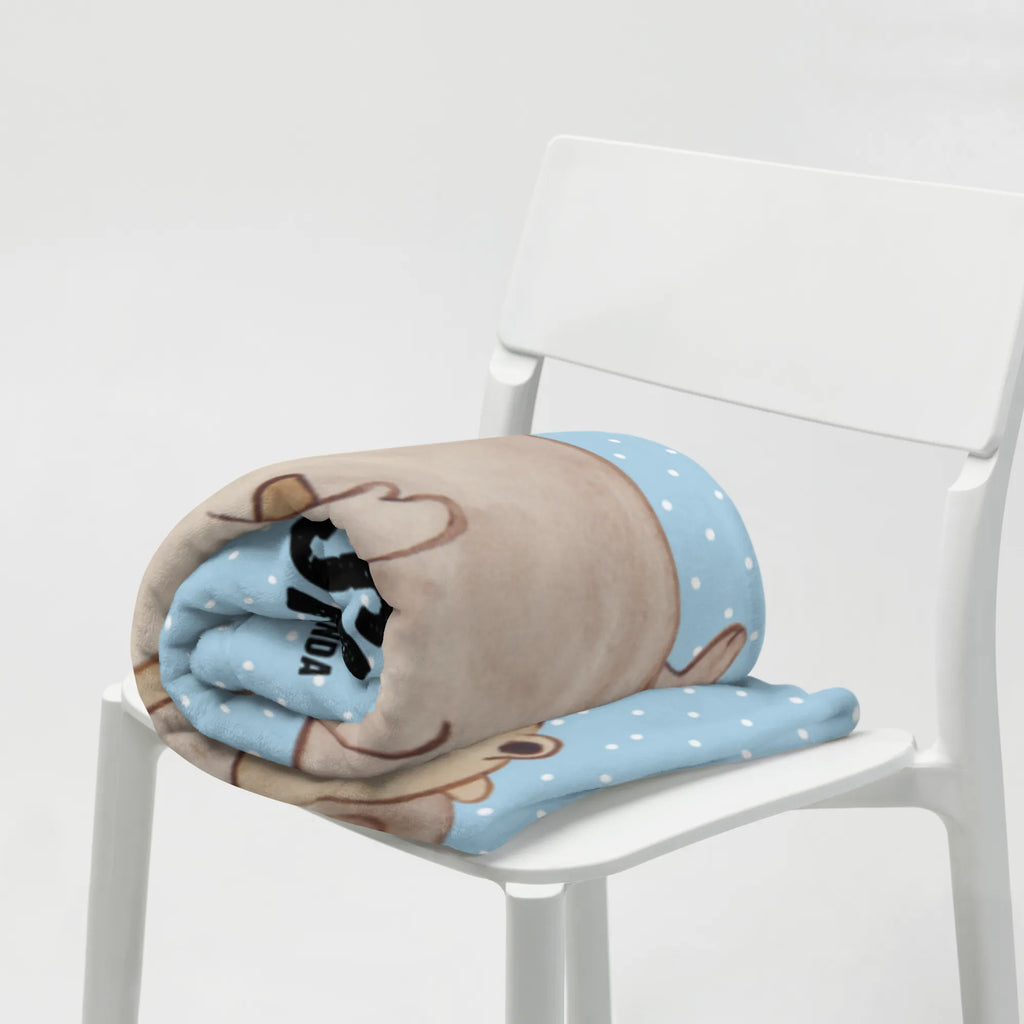 Kocyk dla niemowląt z imieniem Tata Niedźwiedź Rodzina, Dzień Ojca, Dzień Matki, brat, siostra, mama, tata, babcia, dziadek