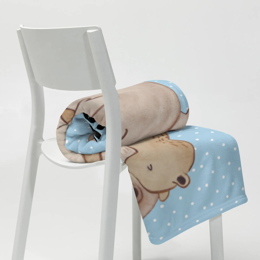 Kocyk dla niemowląt z imieniem Tata Niedźwiedź Rodzina, Dzień Ojca, Dzień Matki, brat, siostra, mama, tata, babcia, dziadek