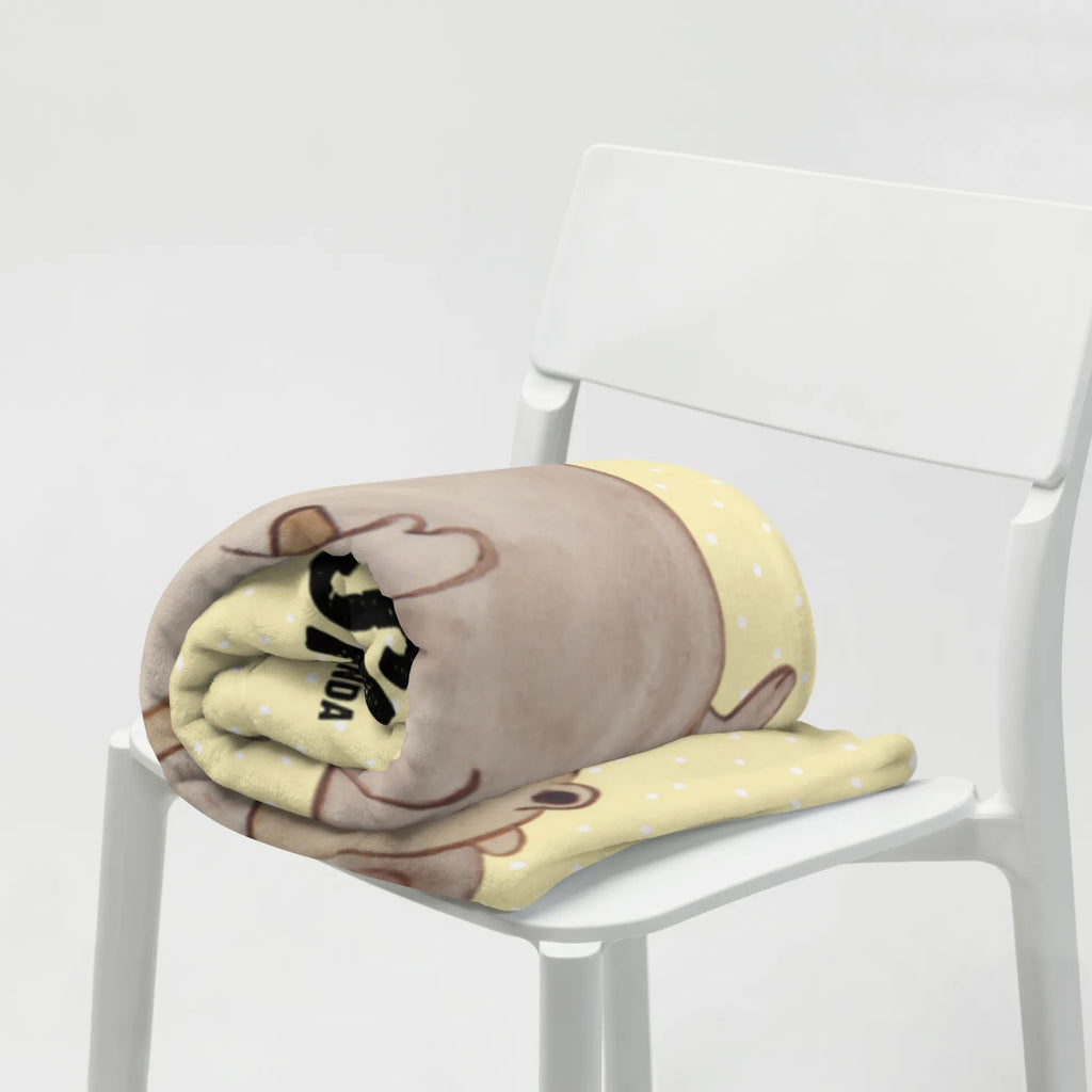 Kocyk dla niemowląt z imieniem Tata Niedźwiedź Rodzina, Dzień Ojca, Dzień Matki, brat, siostra, mama, tata, babcia, dziadek