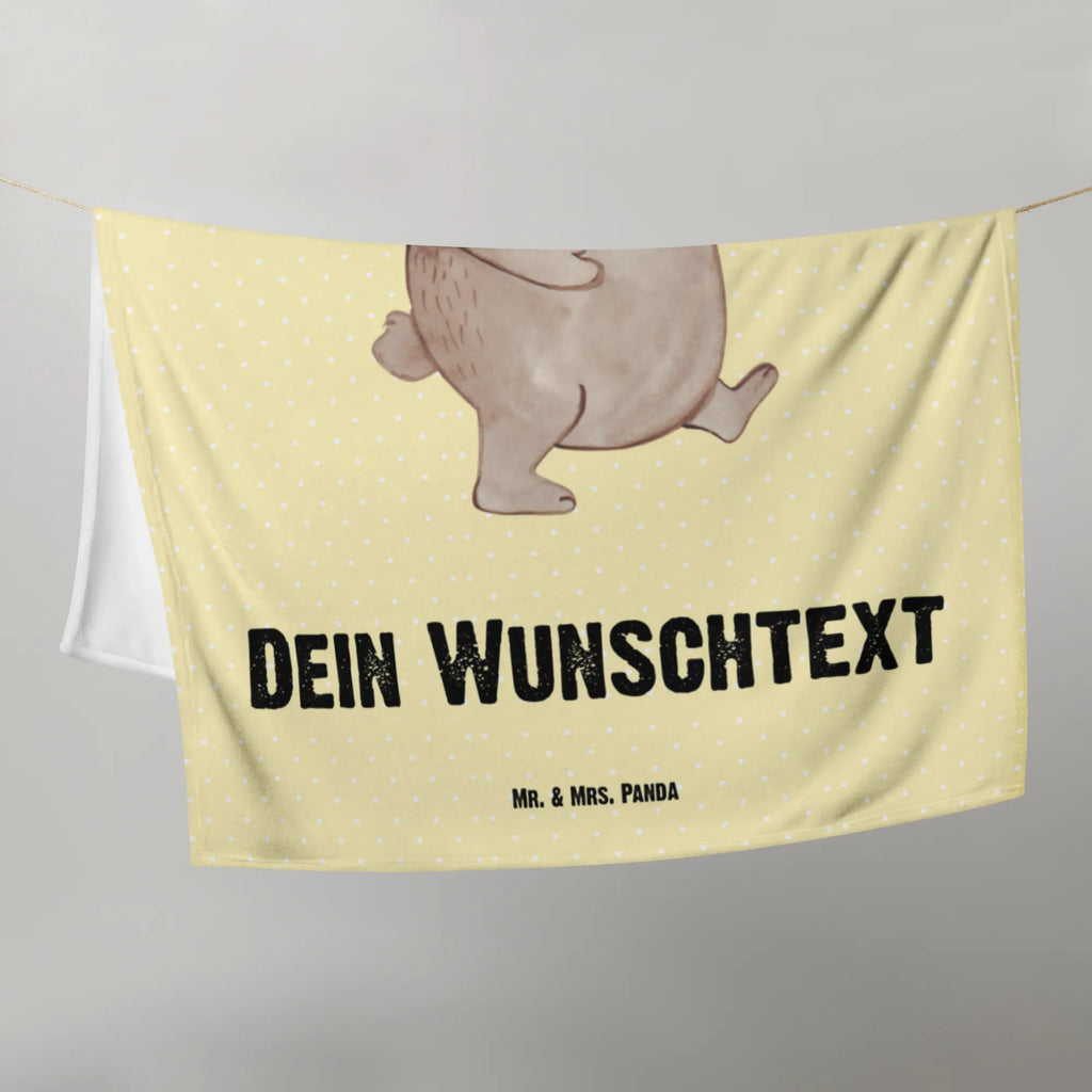 Kocyk dla niemowląt z imieniem Tata Niedźwiedź Rodzina, Dzień Ojca, Dzień Matki, brat, siostra, mama, tata, babcia, dziadek