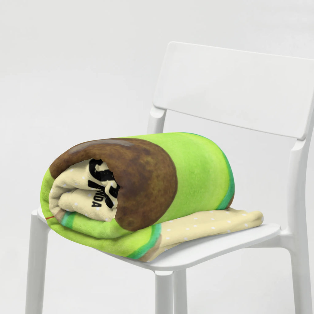 Kocyk dla niemowląt z imieniem Awokado Szczęśliwy Awokado, Warzywa, Wegan, Zdrowy