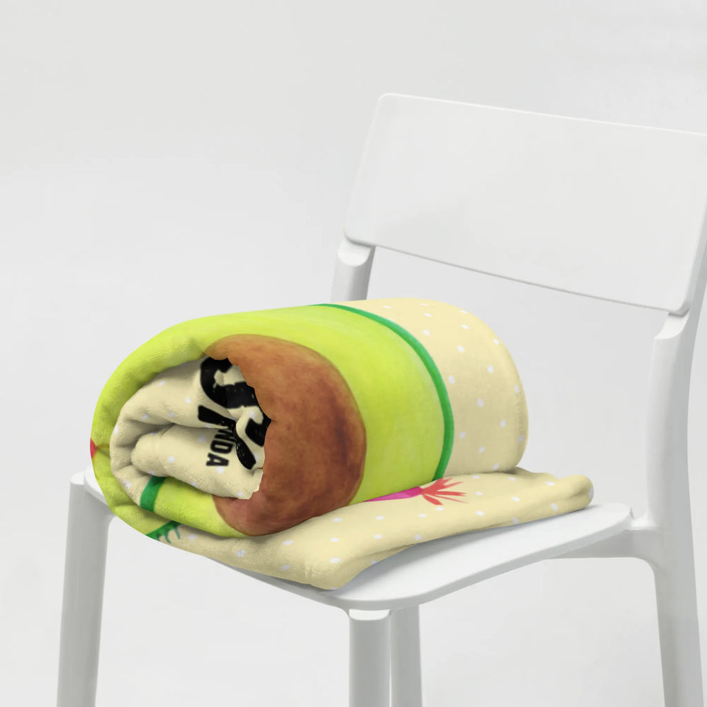Baby blanket with name avocado party time avocado, vegetables