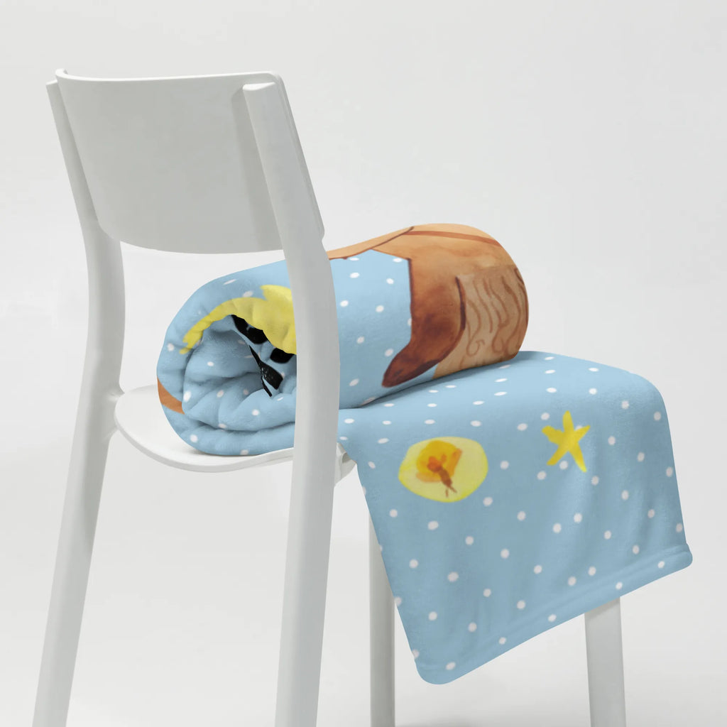 Baby blanket with name Bear & Ladybird campfire bear, teddy, teddy bear, cuddly toy, Campfire