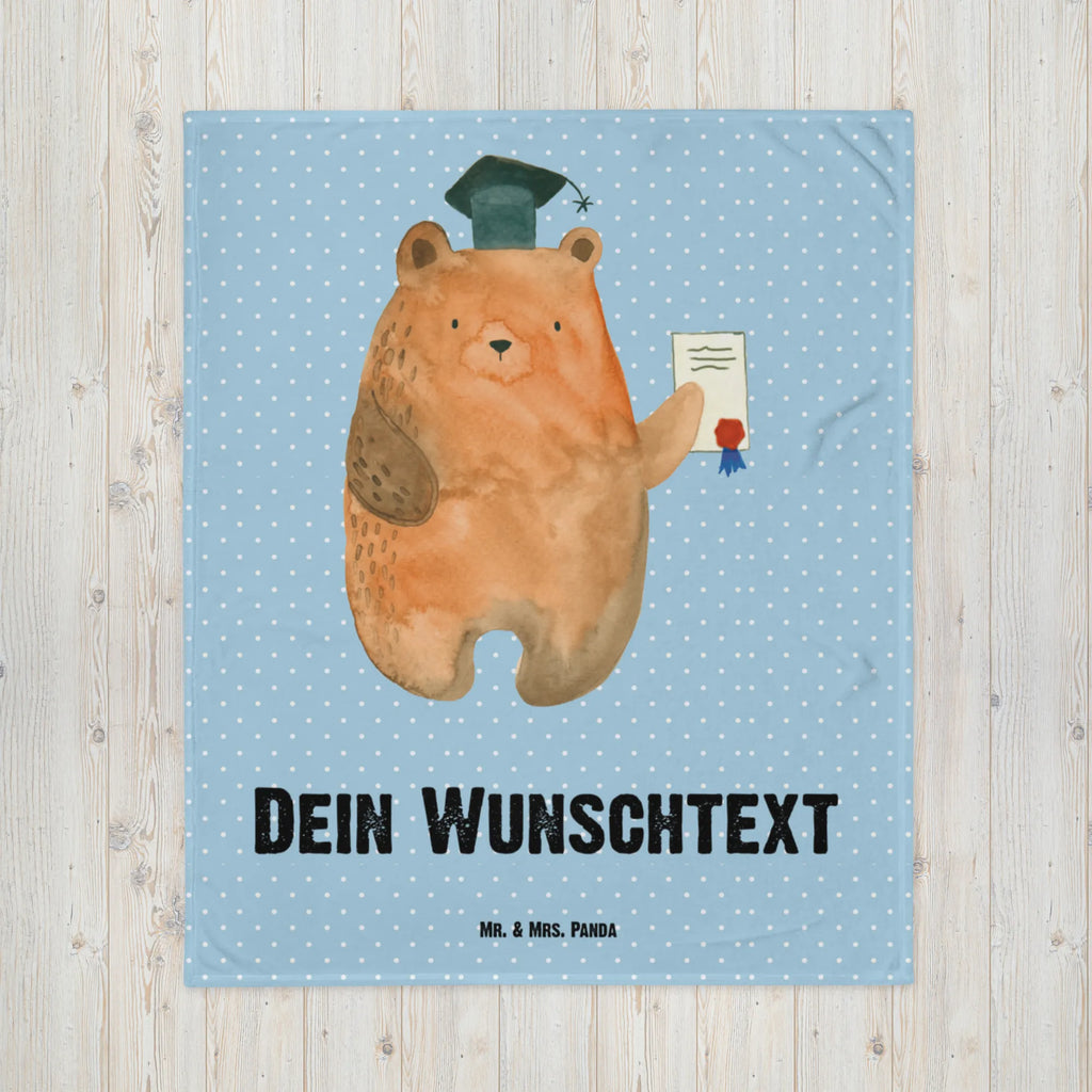 Baby blanket with name bear Test bear, teddy, teddy bear, cuddly toy, degree, examinations, diploma, examination passed, certificate, Abitur