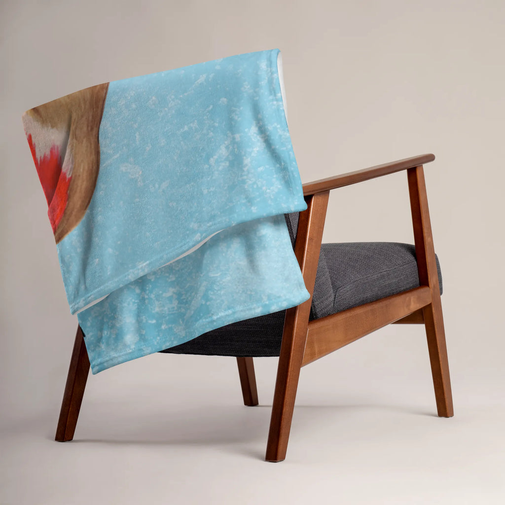 Baby blanket with name robin Sleds Winter, Christmas, Christmas time, snow, bird, sleigh