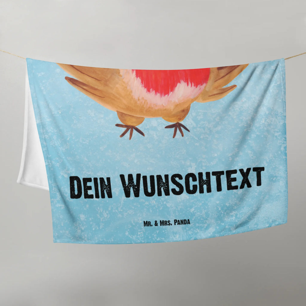 Kocyk dla niemowląt z imieniem rudzik Boże Narodzenie Zima, Boże Narodzenie, dekoracje świąteczne, Mikołaj, Adwent, Wigilia, zimowy motyw