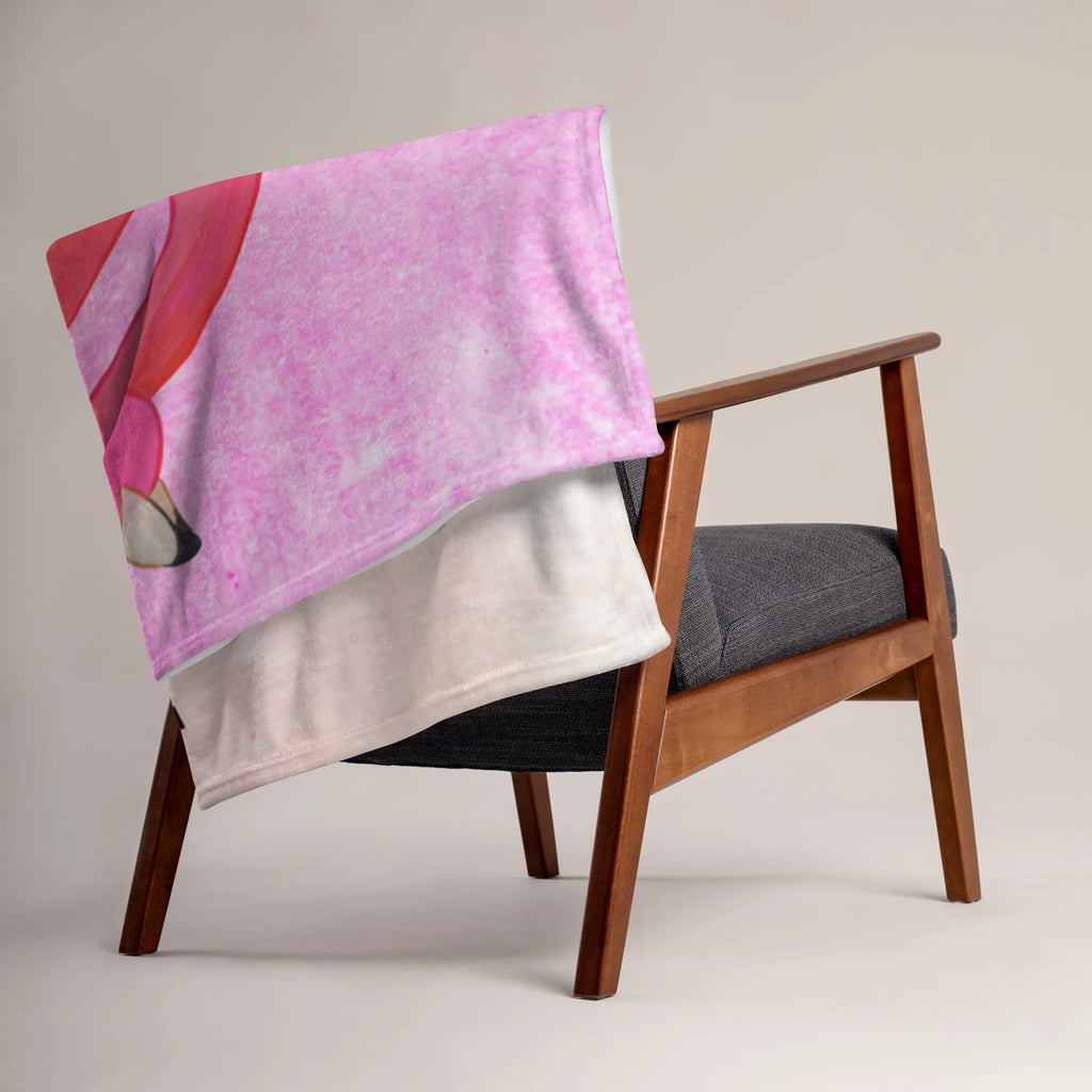 Baby blanket with name flamingo Proud Flamingo, pink, pink bird, bird of paradise, red, flamingo decoration, gift pink, gifts, gift idea, children, adults, girls, flamingo fans, summer, vacation, sea, unusual gifts in pink, pink gifts, girls gifts, small gifts, Caribbean feeling, funny sayings, proud, friend, daughter, self-acceptance, joy, sister, mom, self-love, best friend