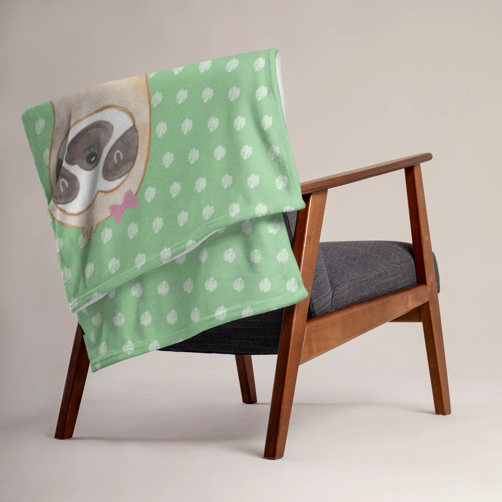 Baby blanket with name sloth pair Sloth, sloth, trend animal, in love, love, lovers, engaged, together, lazy, sloth couple, sloth love, relax, favourite animal