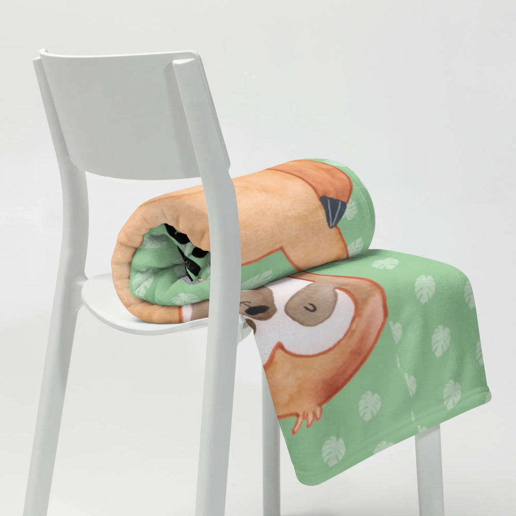 Baby blanket with name sloth Satisfied Sloth, sloth, trend animal, break, relax, happiness, favorite animal, contented, happy, lazy